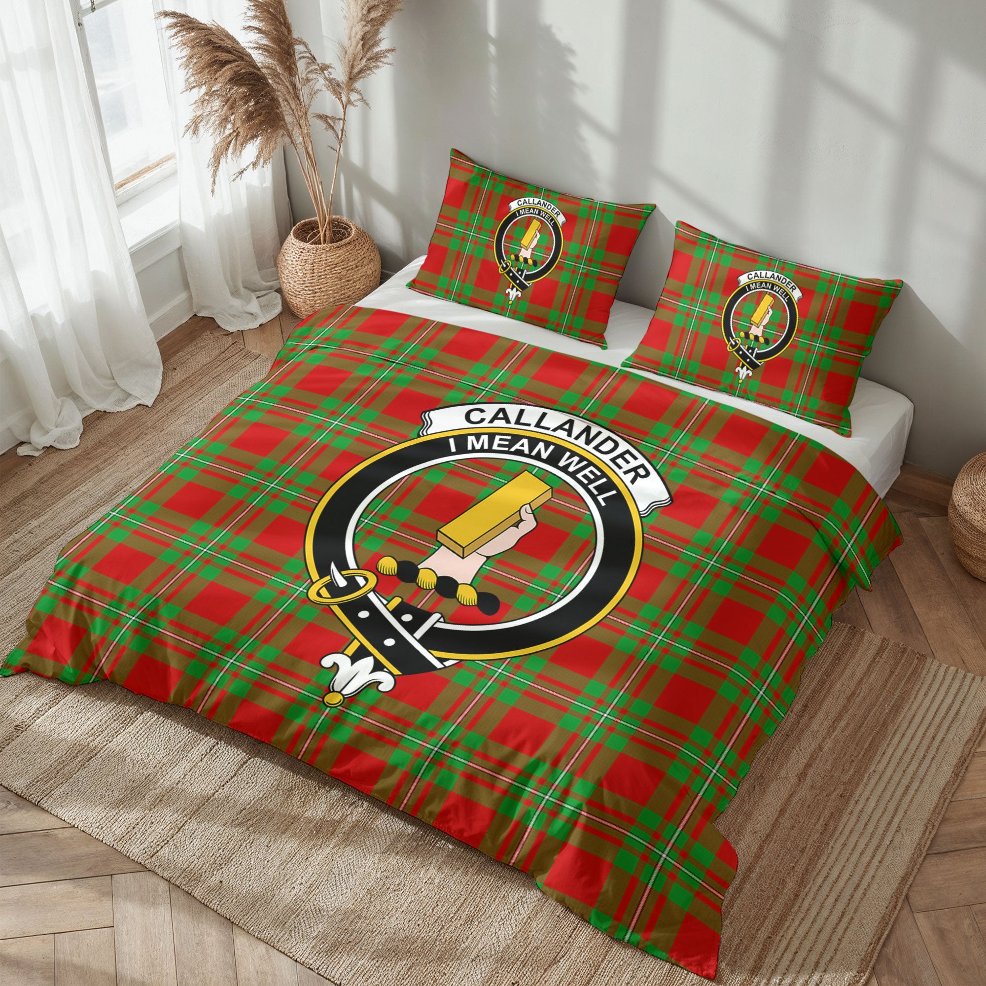 Callander Tartan Crest Bedding Set