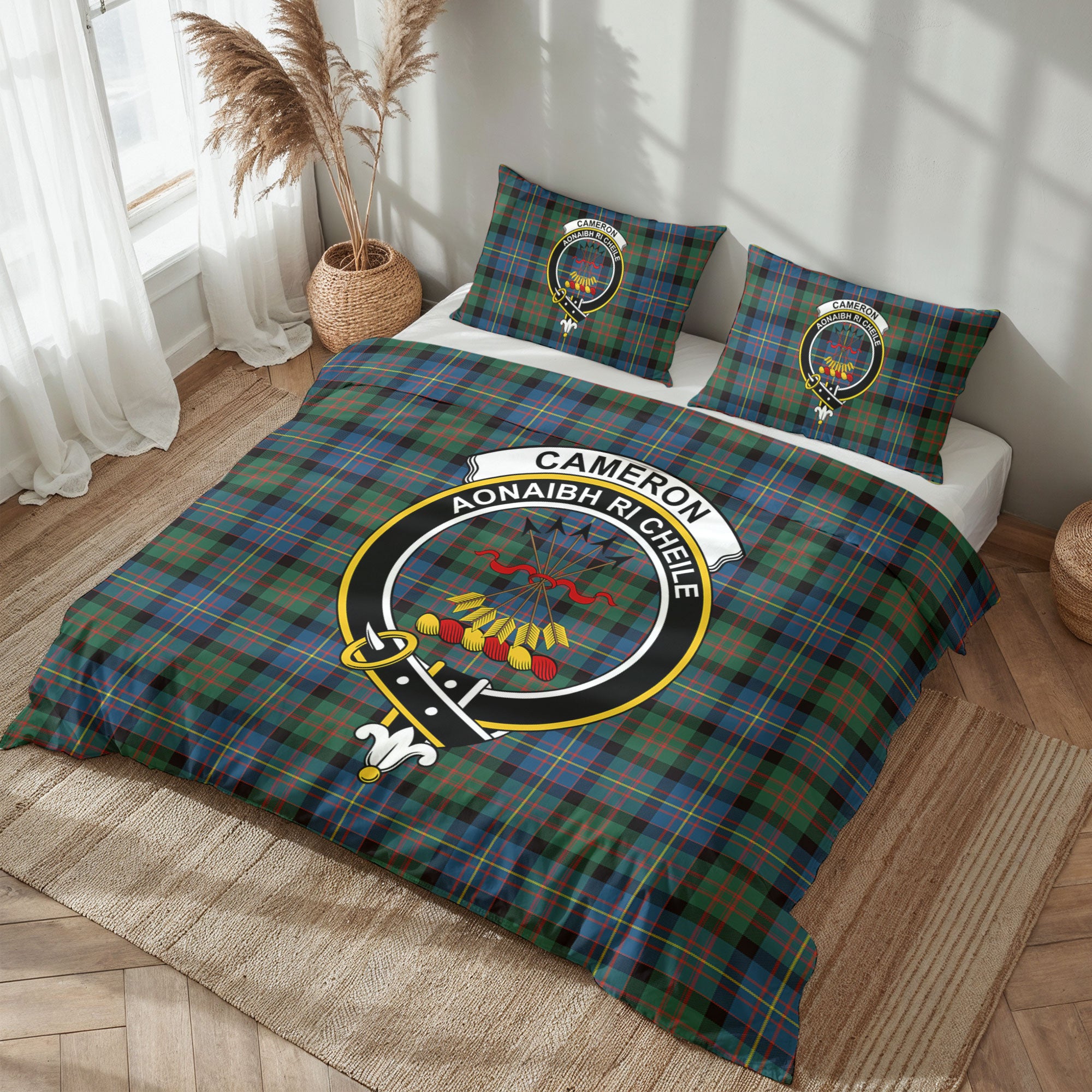 Cameron of Erracht Ancient Tartan Crest Bedding Set