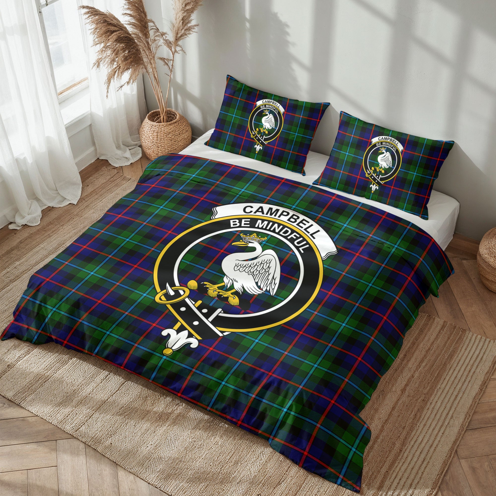 Campbell of Cawdor Modern Tartan Crest Bedding Set
