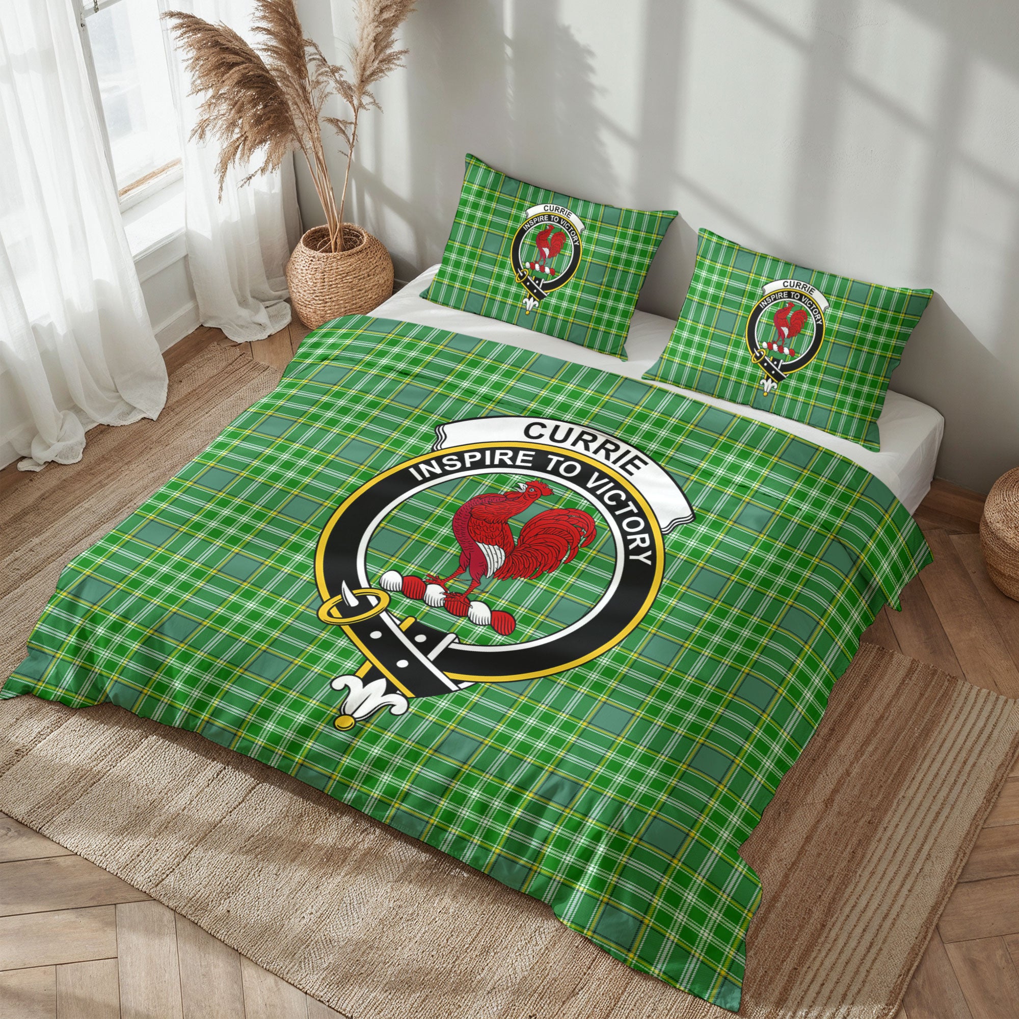 Currie Tartan Crest Bedding Set