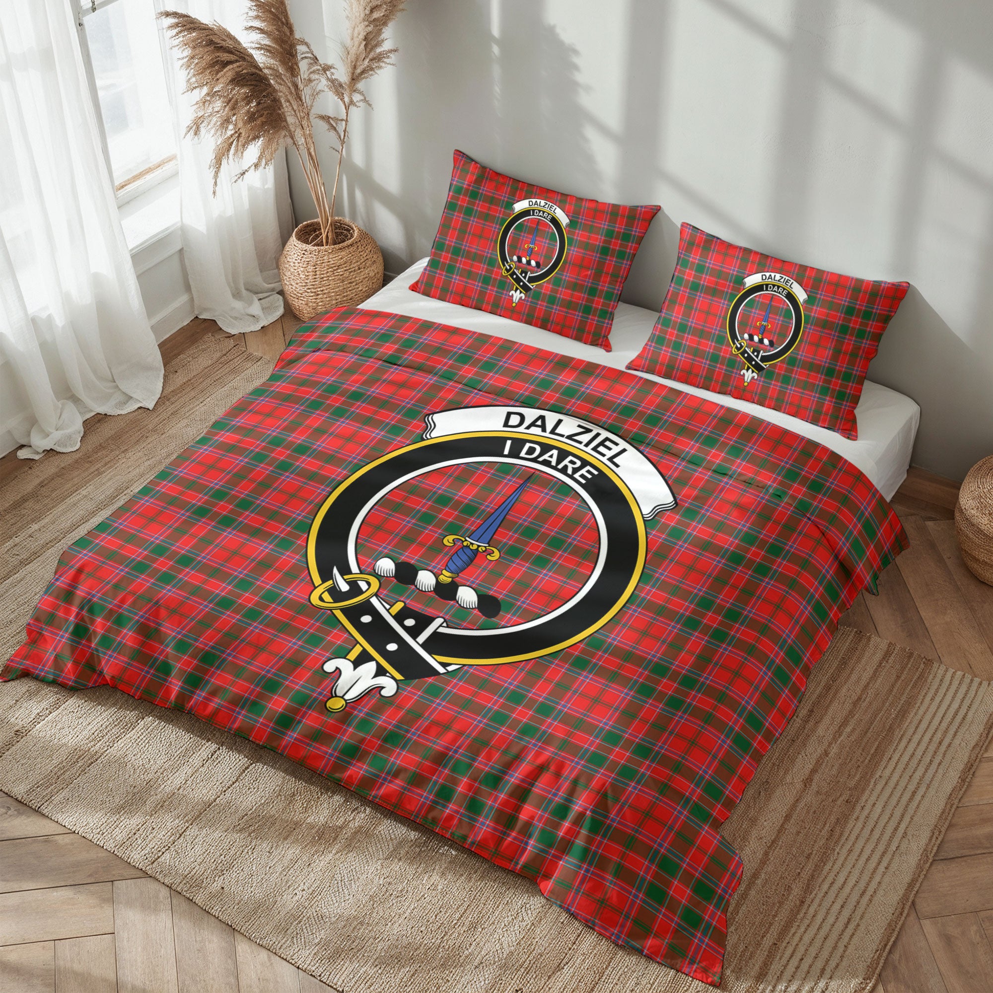 Dalziel Modern Tartan Crest Bedding Set