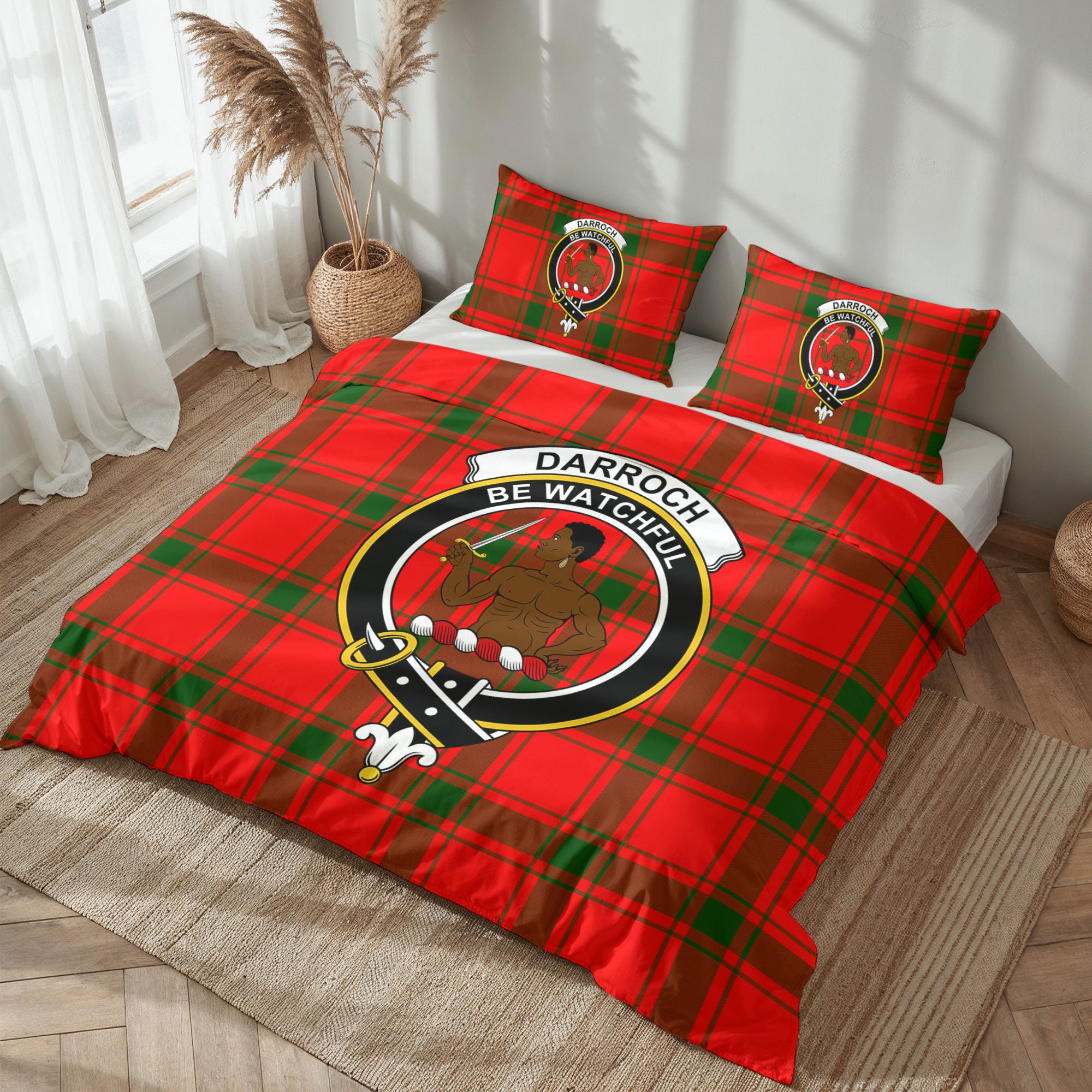 Darroch (Gourock) Tartan Crest Bedding Set