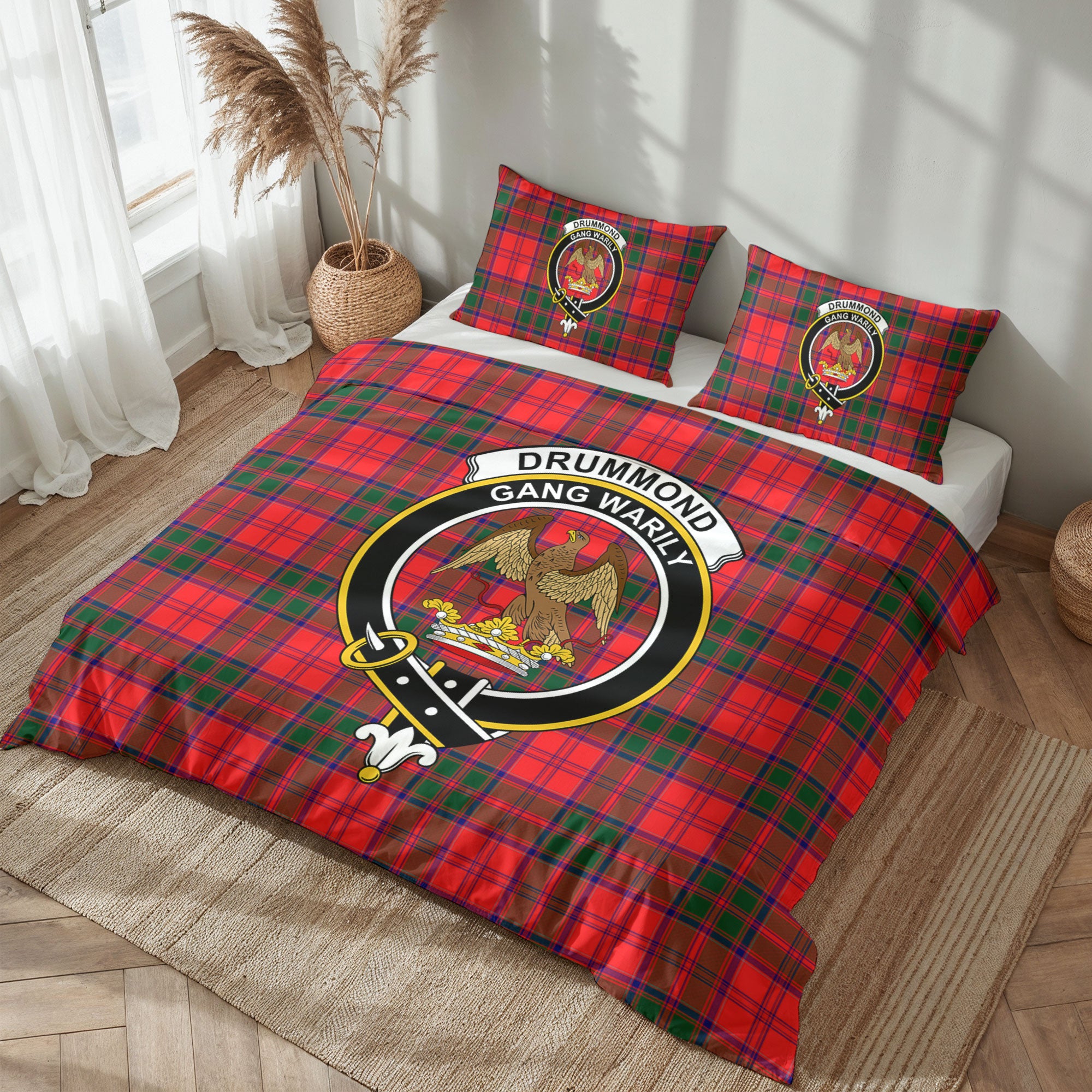 Drummond Modern Tartan Crest Bedding Set