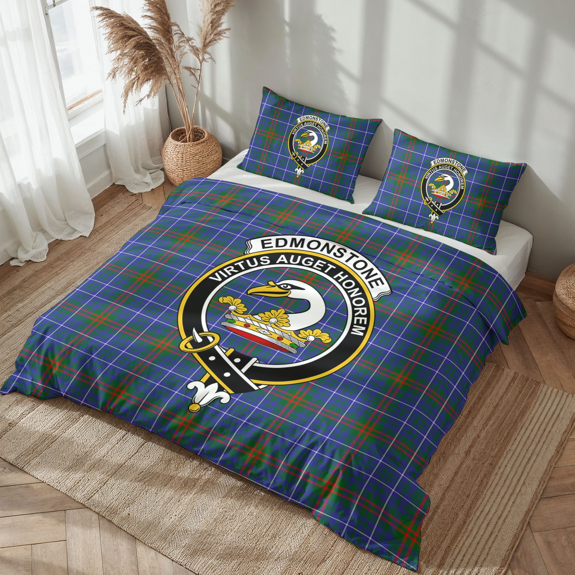 Edmonstone Tartan Crest Bedding Set