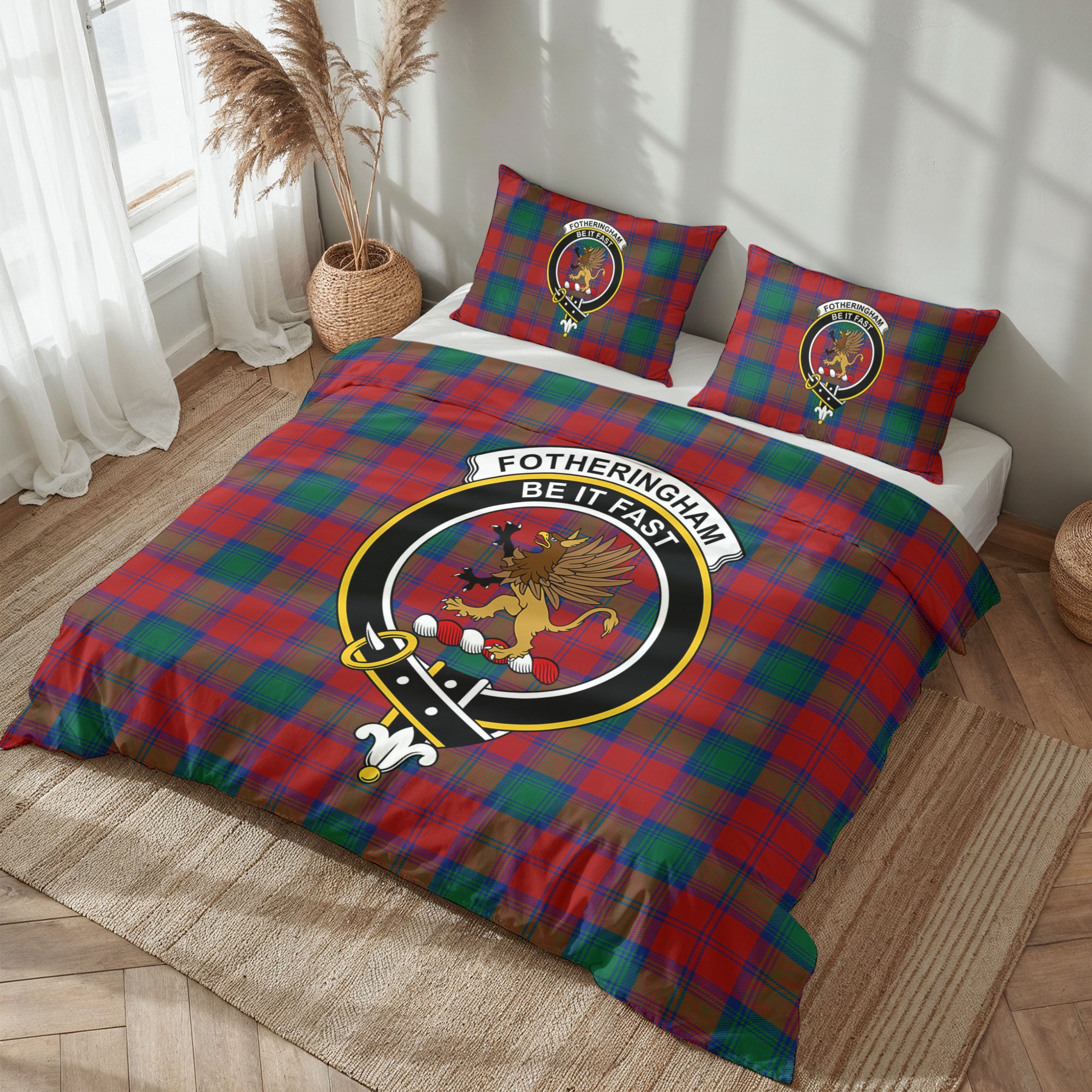 Fotheringham Tartan Crest Bedding Set