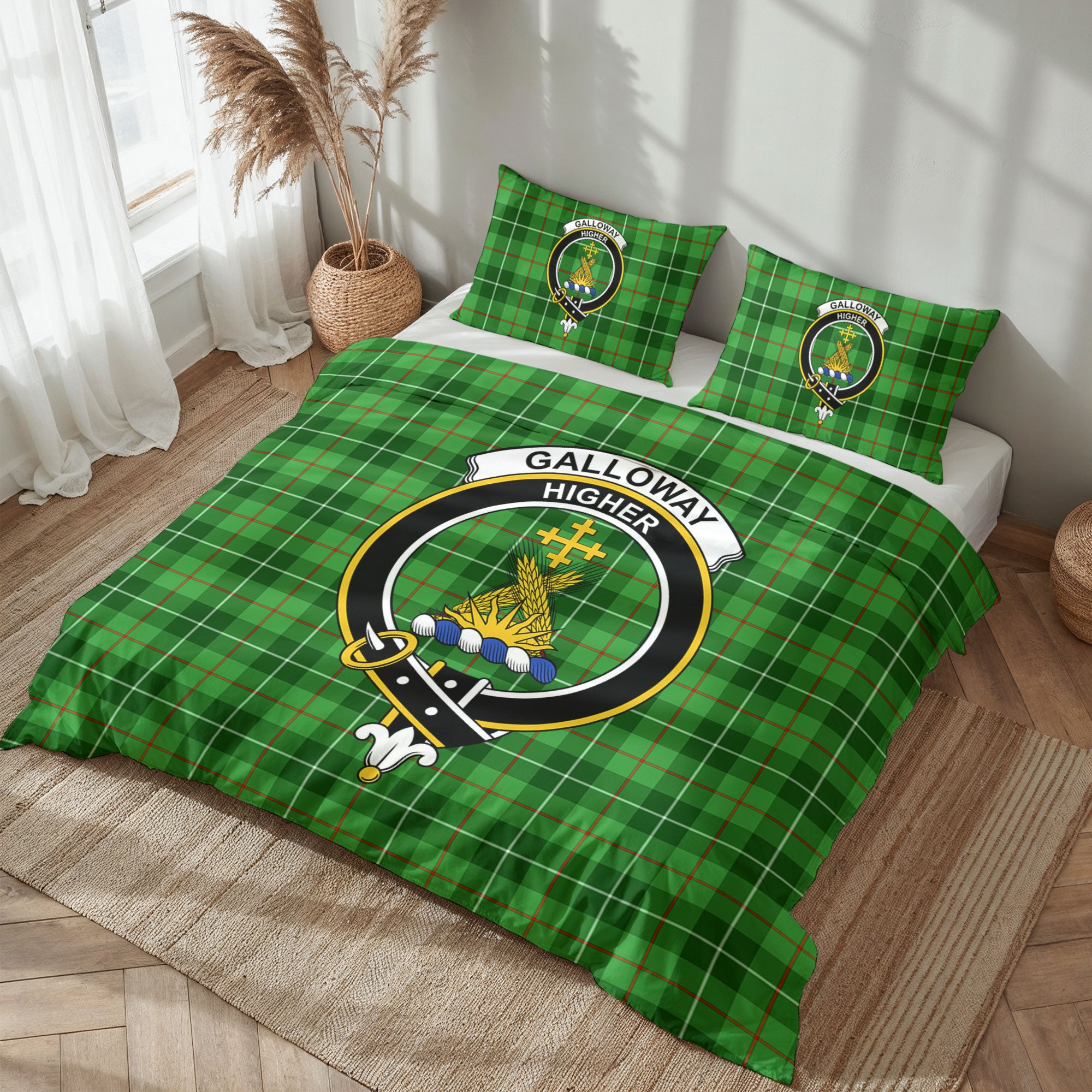 Galloway District Tartan Crest Bedding Set