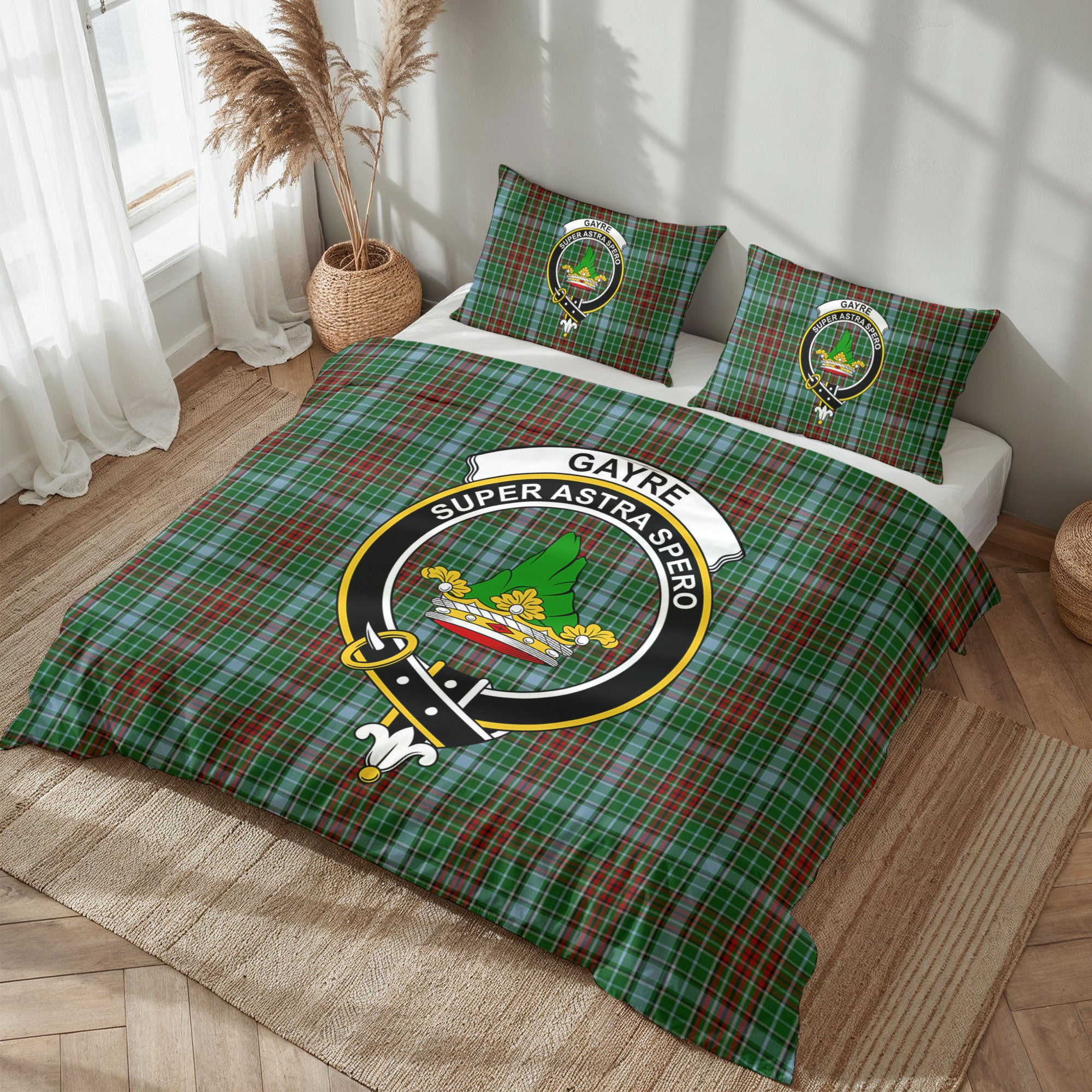 Gayre Tartan Crest Bedding Set