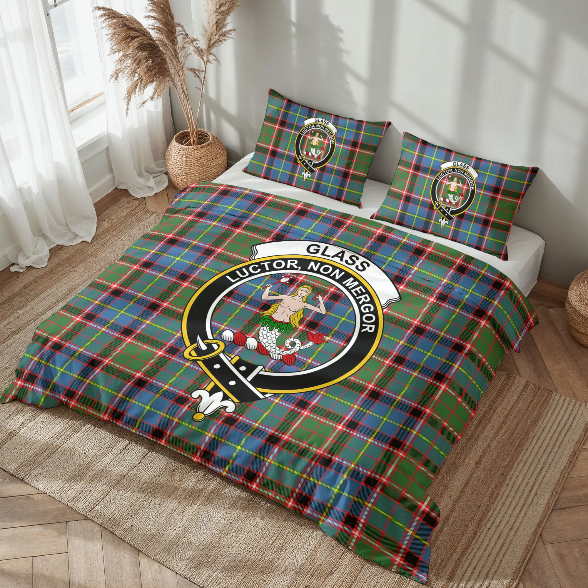 Glass Tartan Crest Bedding Set