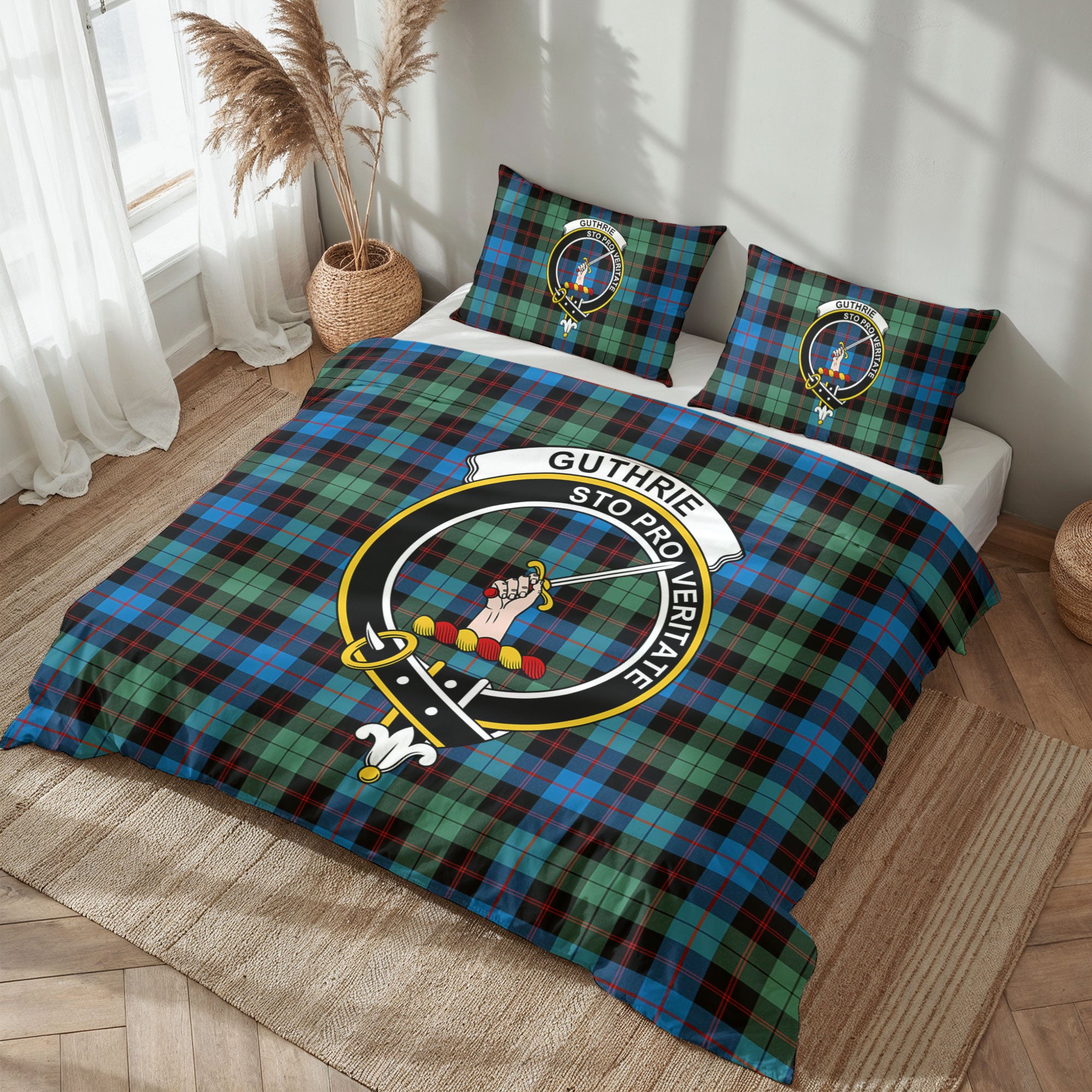 Guthrie Ancient Tartan Crest Bedding Set