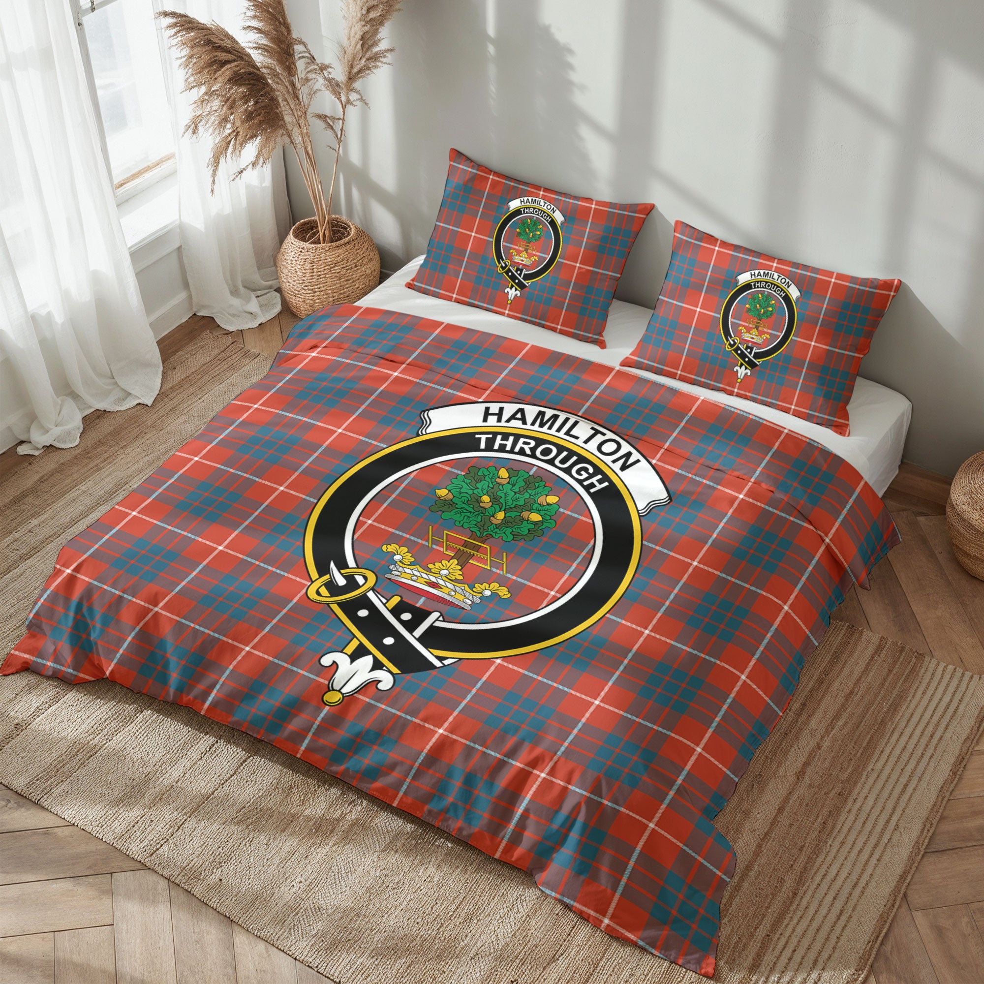 Hamilton Ancient Tartan Crest Bedding Set