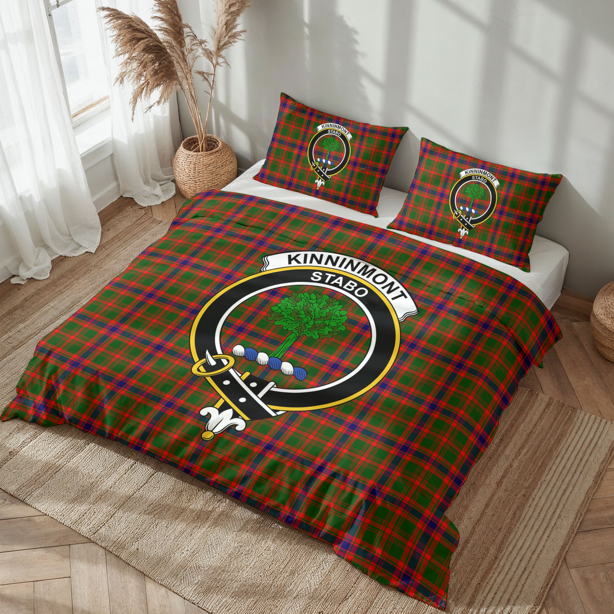 Kinninmont Tartan Crest Bedding Set