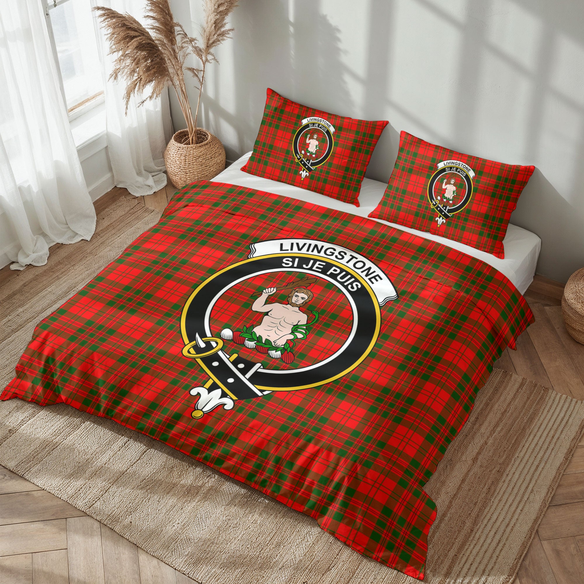 Livingstone Tartan Crest Bedding Set