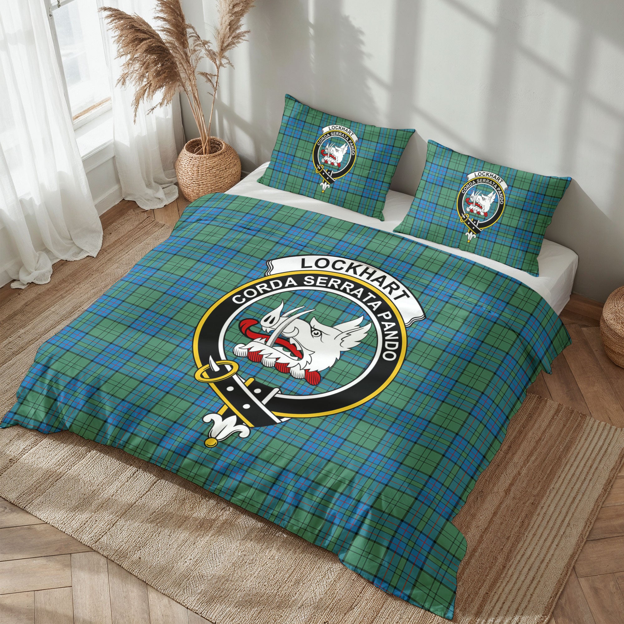 Lockhart Tartan Crest Bedding Set