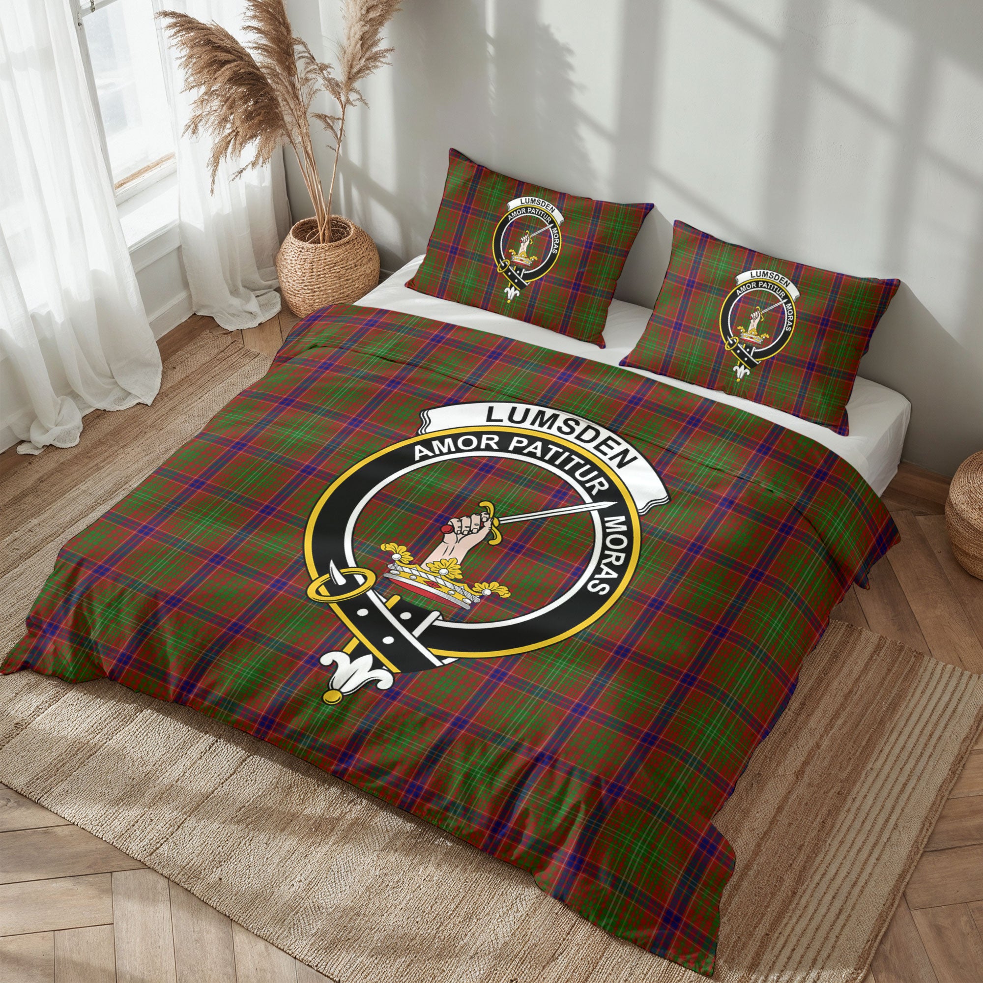 Lumsden Tartan Crest Bedding Set
