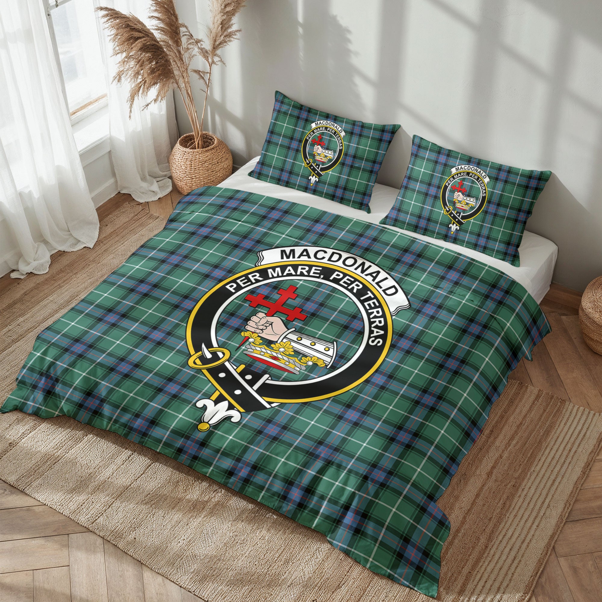 MacDonald of the Isles Hunting Ancient Tartan Crest Bedding Set