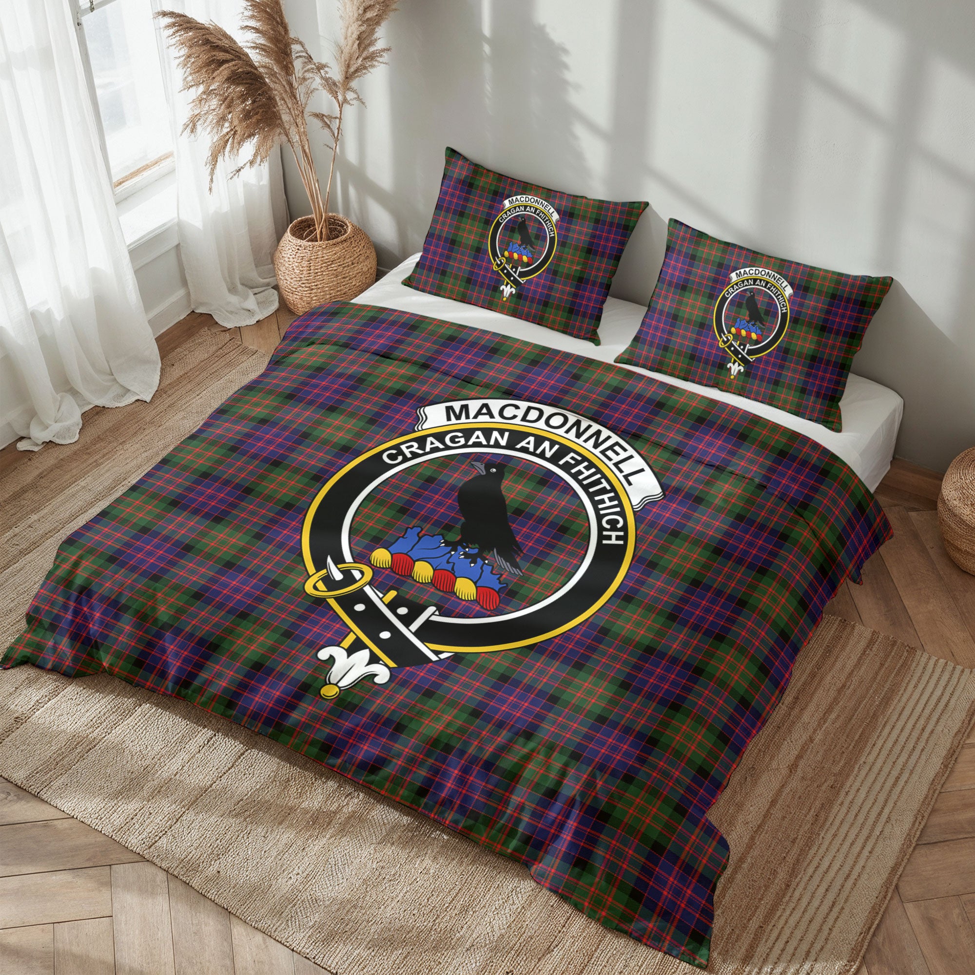 MacDonnell of Glengarry Modern Tartan Crest Bedding Set
