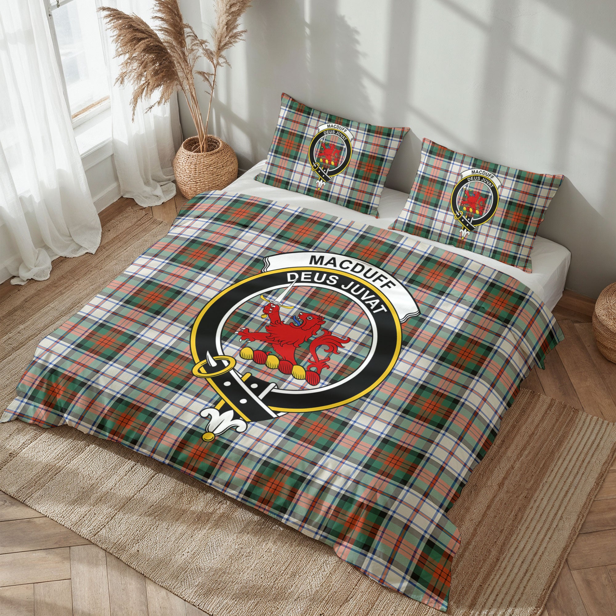 MacDuff Dress Ancient Tartan Crest Bedding Set