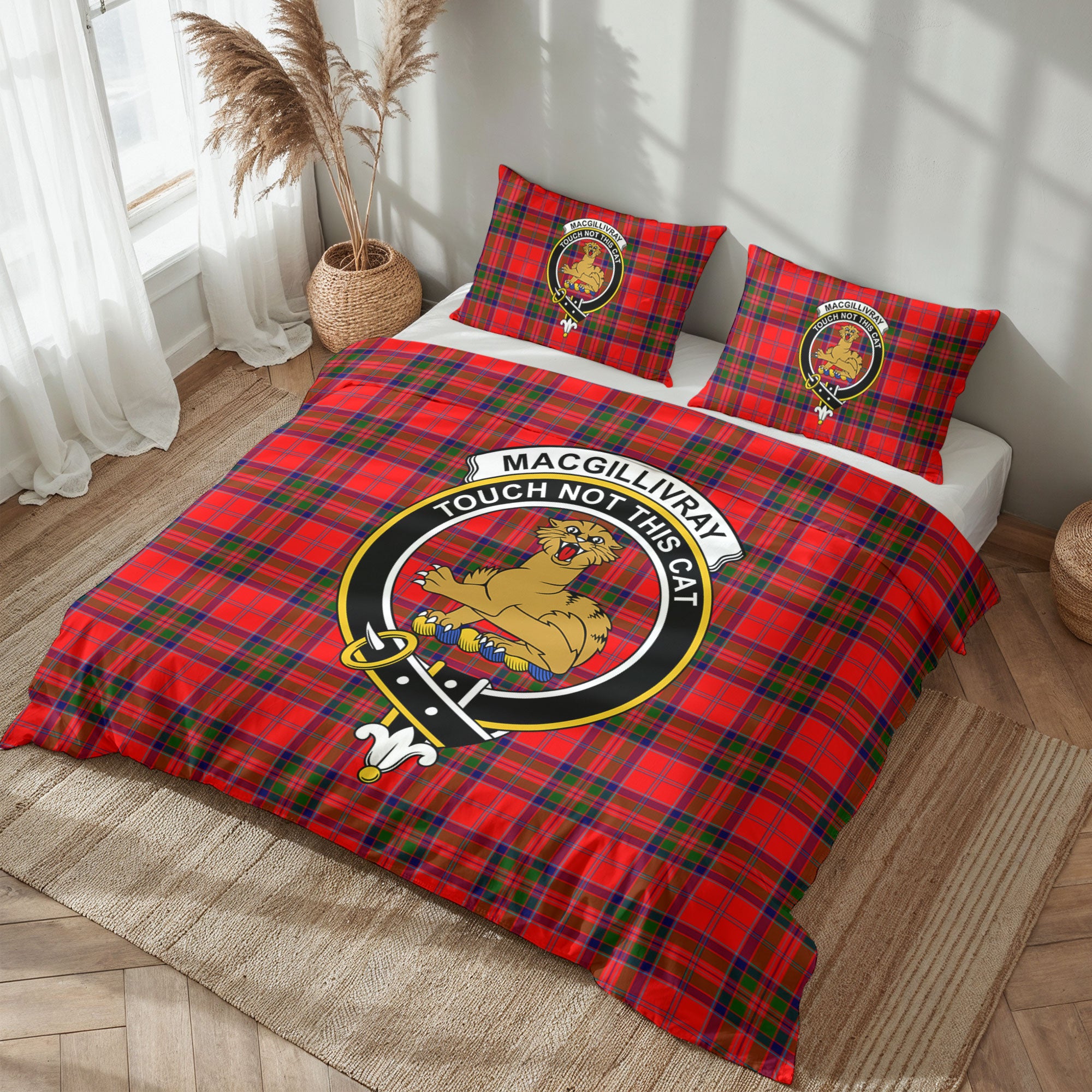 MacGillivray Modern Tartan Crest Bedding Set