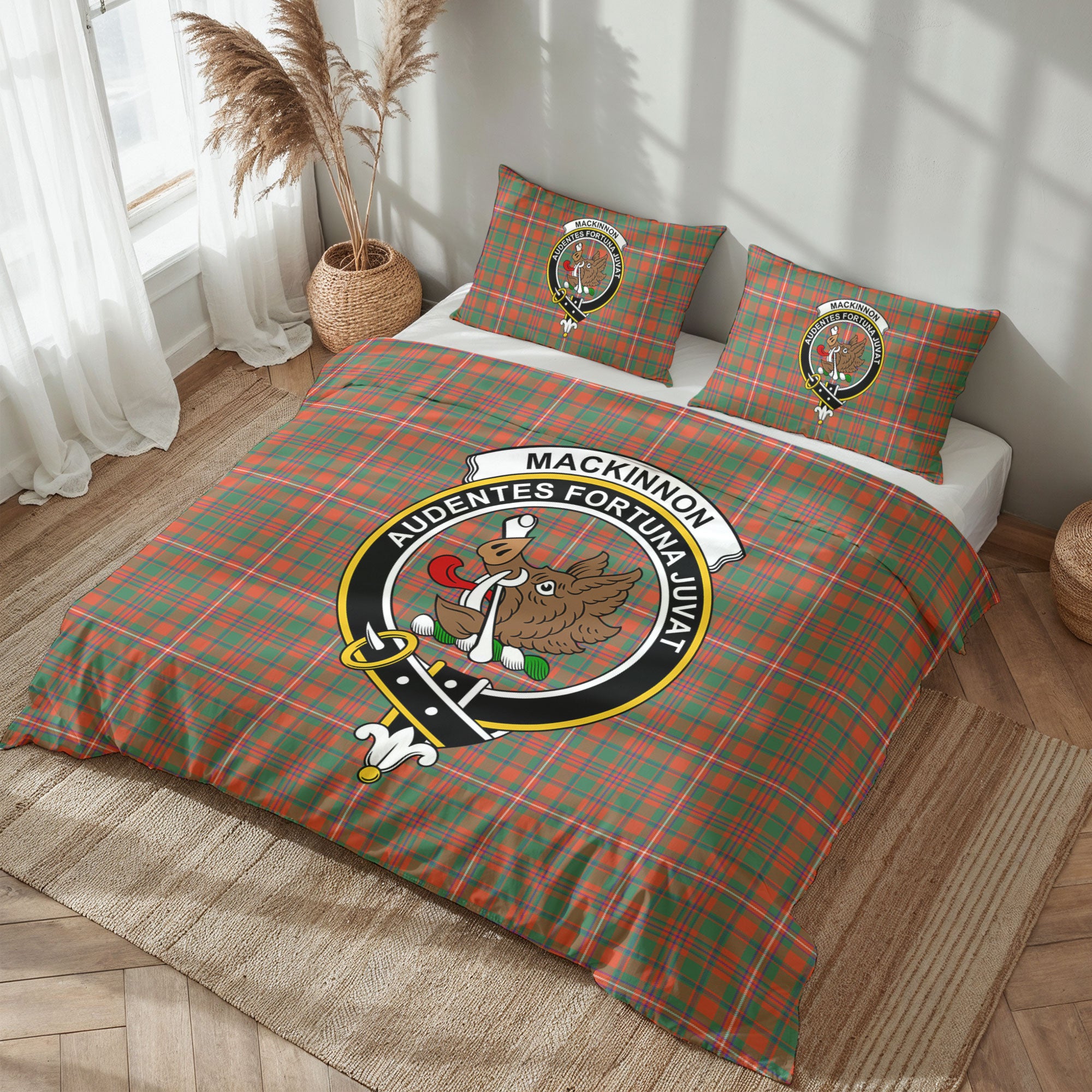 MacKinnon Ancient Tartan Crest Bedding Set