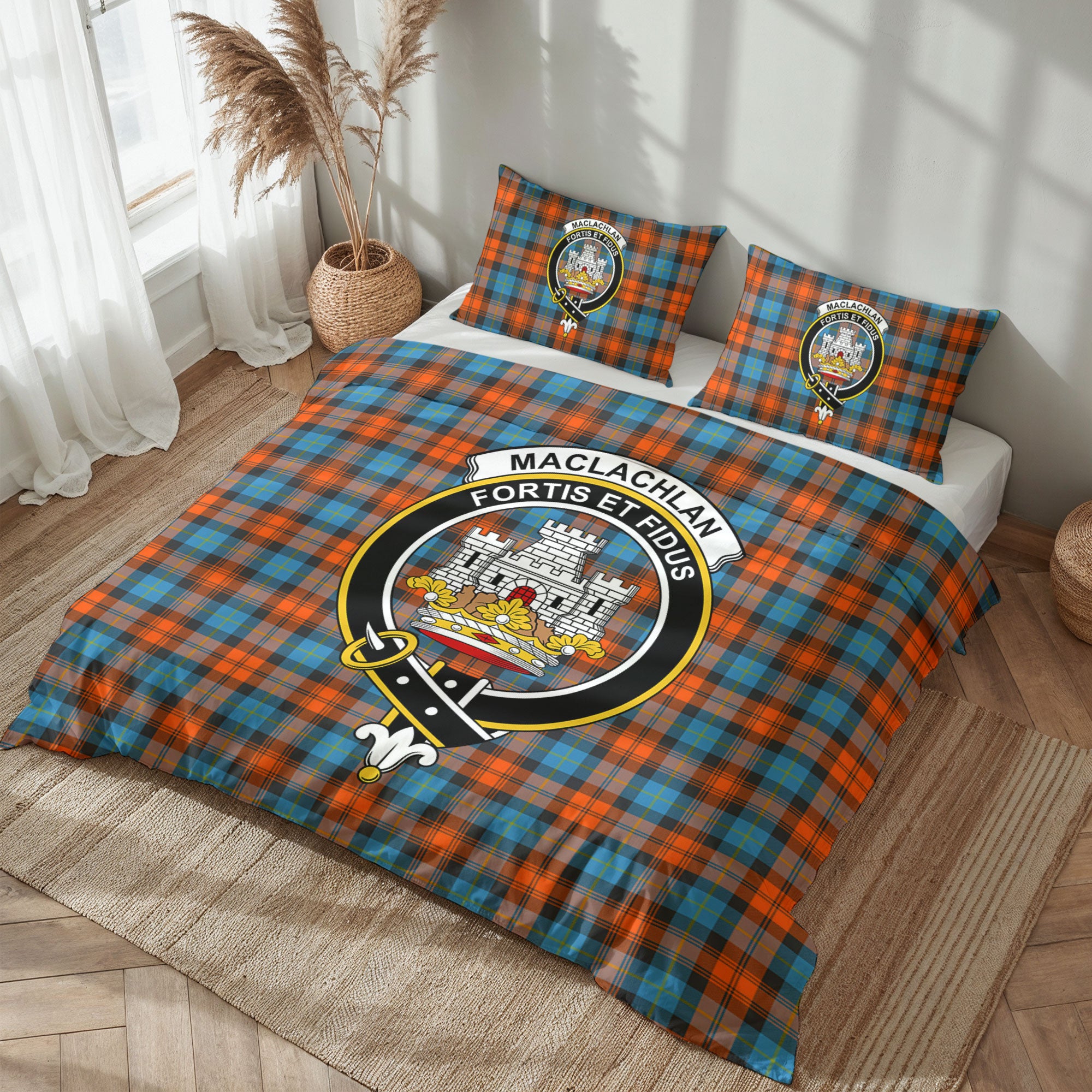 MacLachlan Ancient Tartan Crest Bedding Set