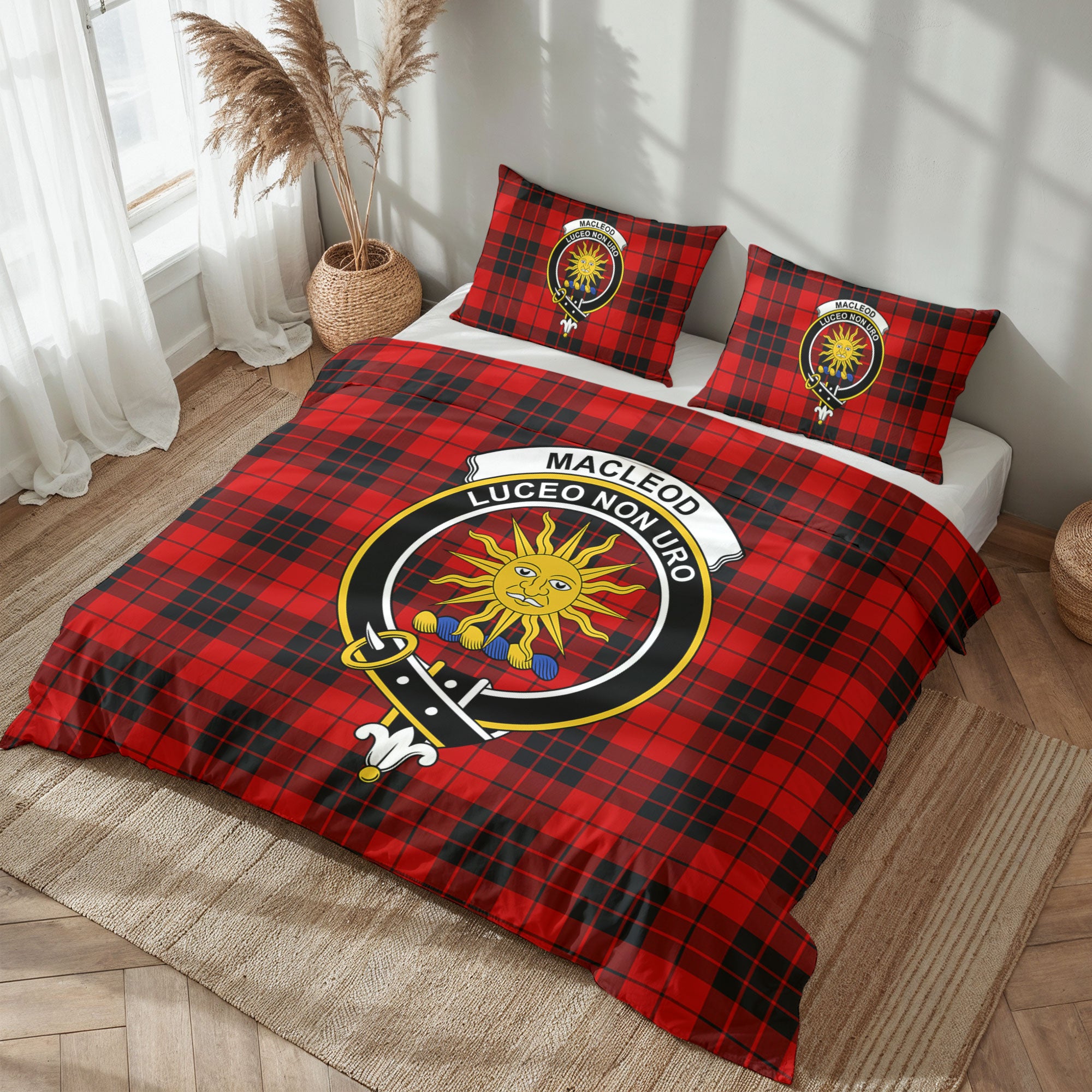 MacLeod of Raasay Tartan Crest Bedding Set