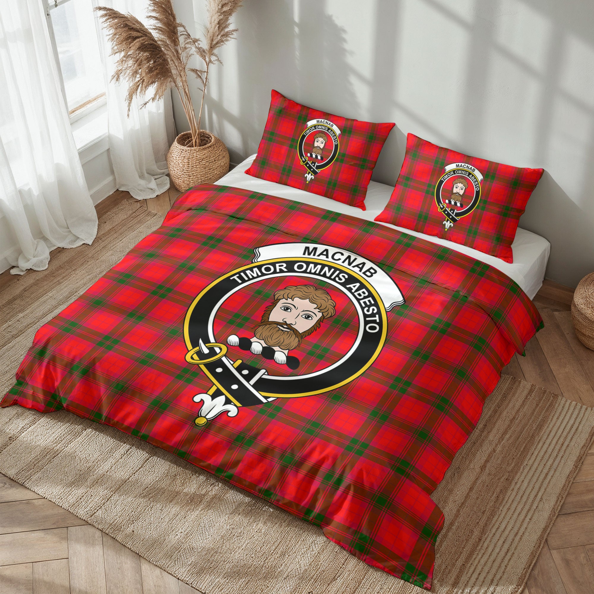 MacNab Modern Tartan Crest Bedding Set