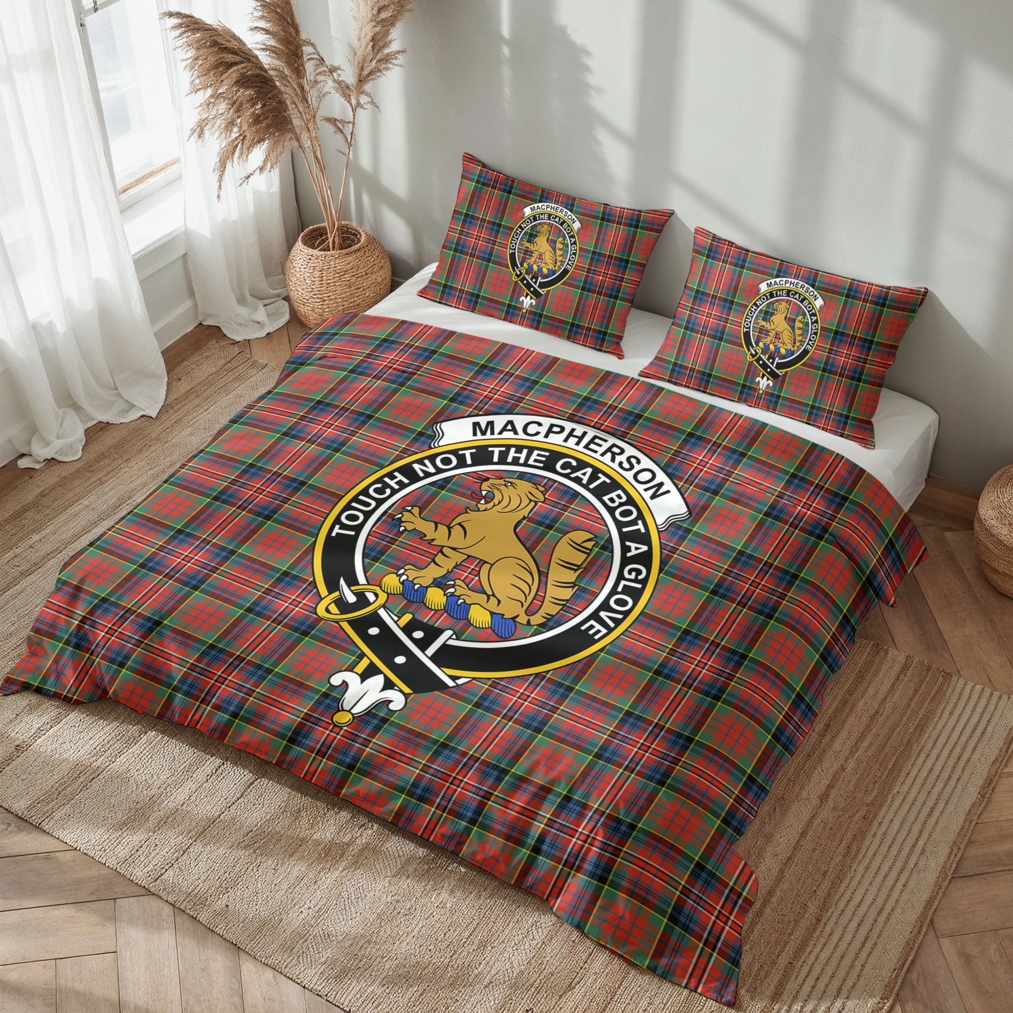 MacPherson Ancient Tartan Crest Bedding Set