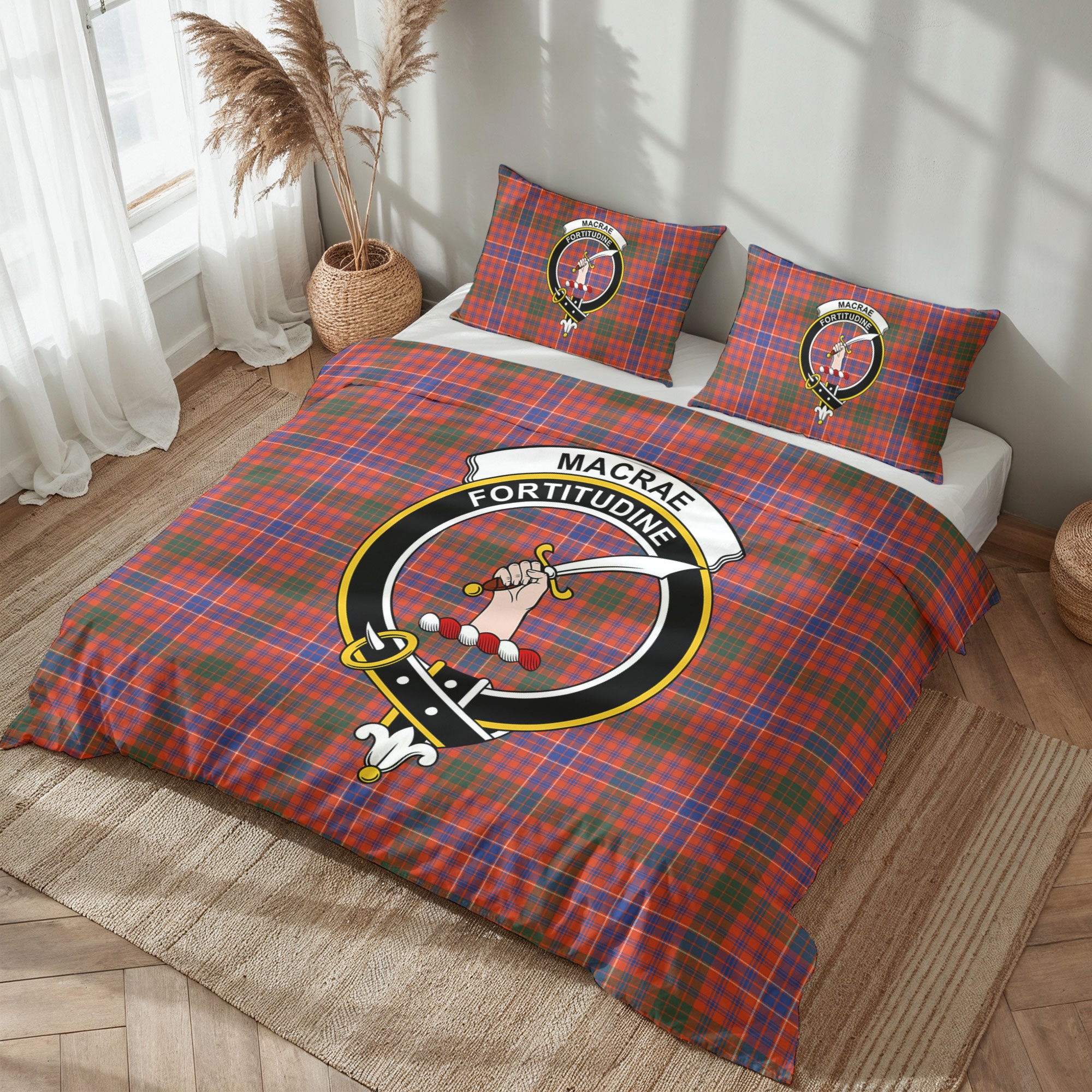 MacRae Ancient Tartan Crest Bedding Set