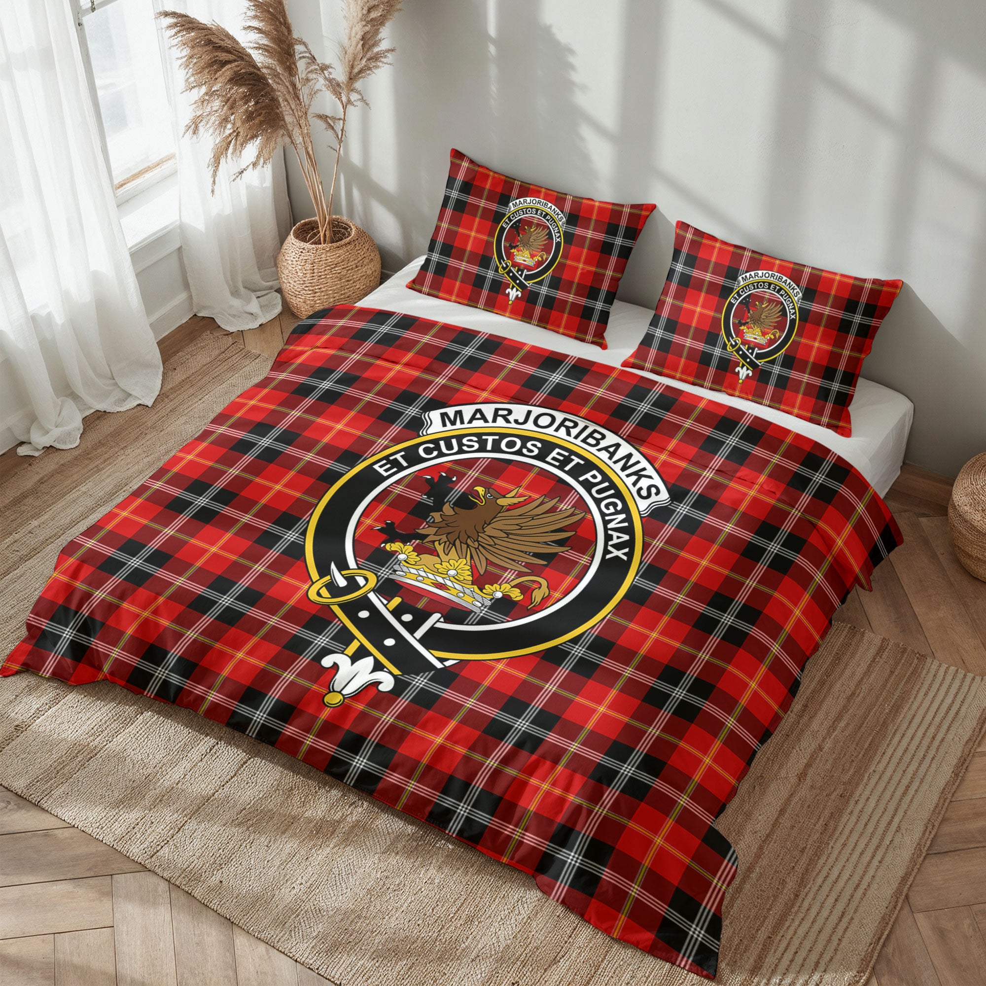 Marjoribanks Tartan Crest Bedding Set