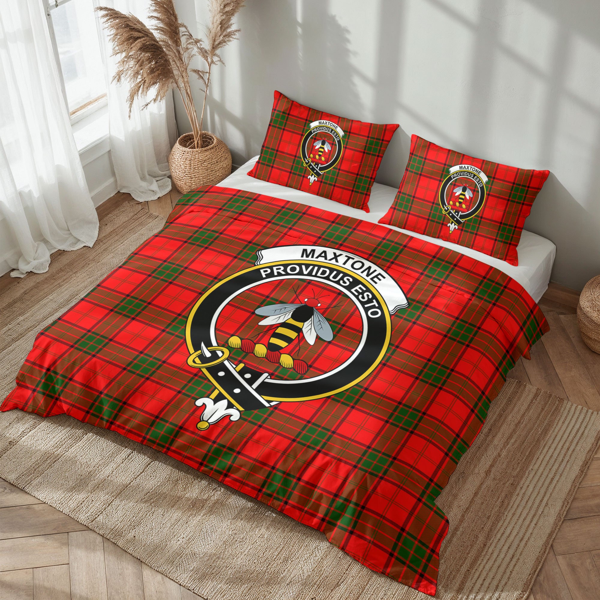 Maxtone Tartan Crest Bedding Set