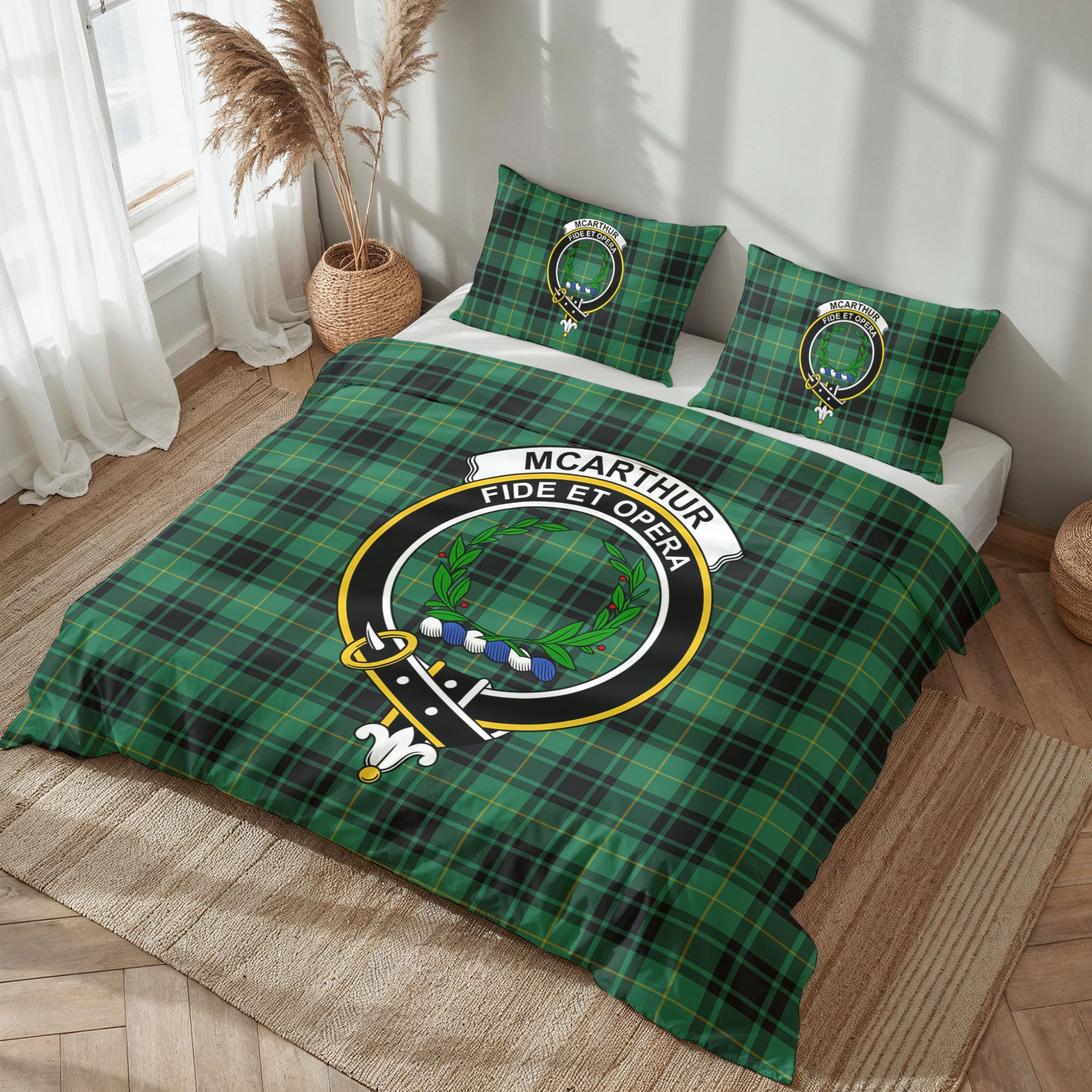 McArthur Ancient Tartan Crest Bedding Set