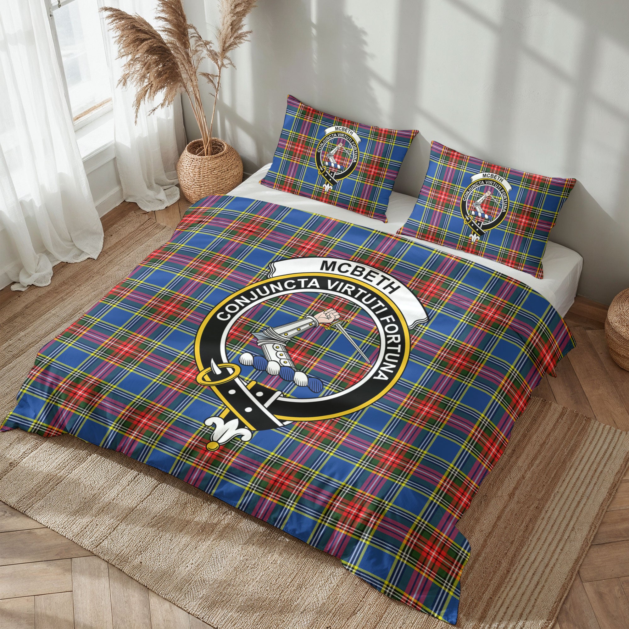 McBeth Modern Tartan Crest Bedding Set