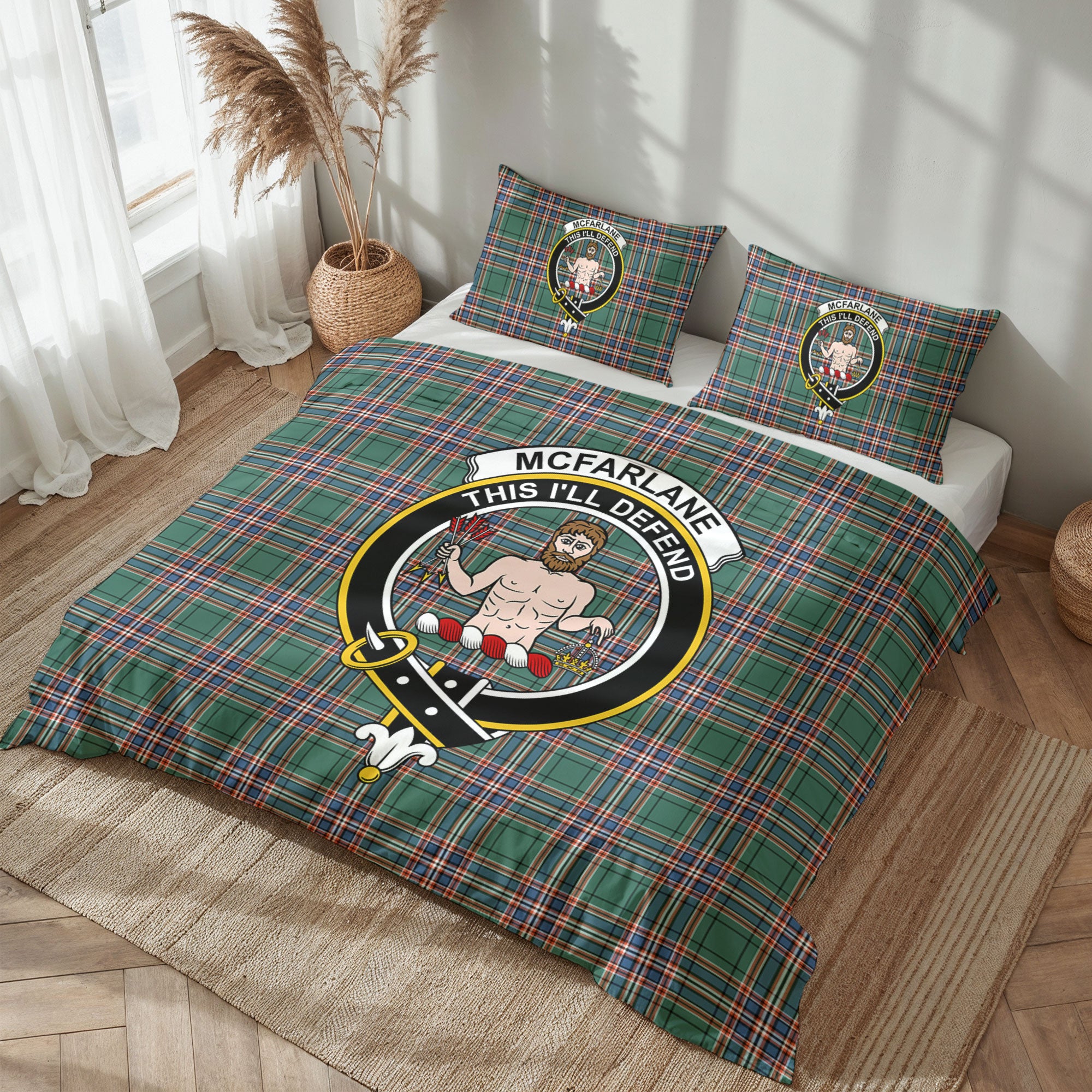 McFarlane Hunting Ancient Tartan Crest Bedding Set