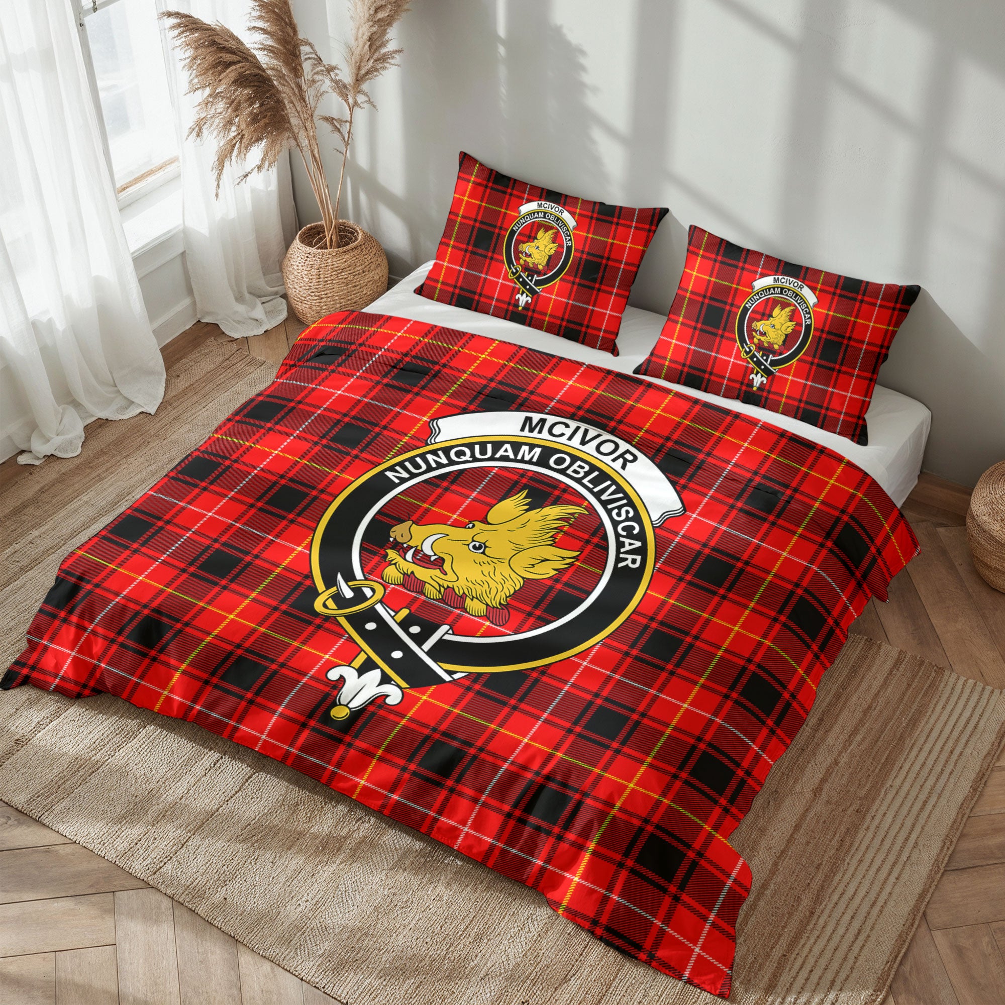 McIvor Tartan Crest Bedding Set