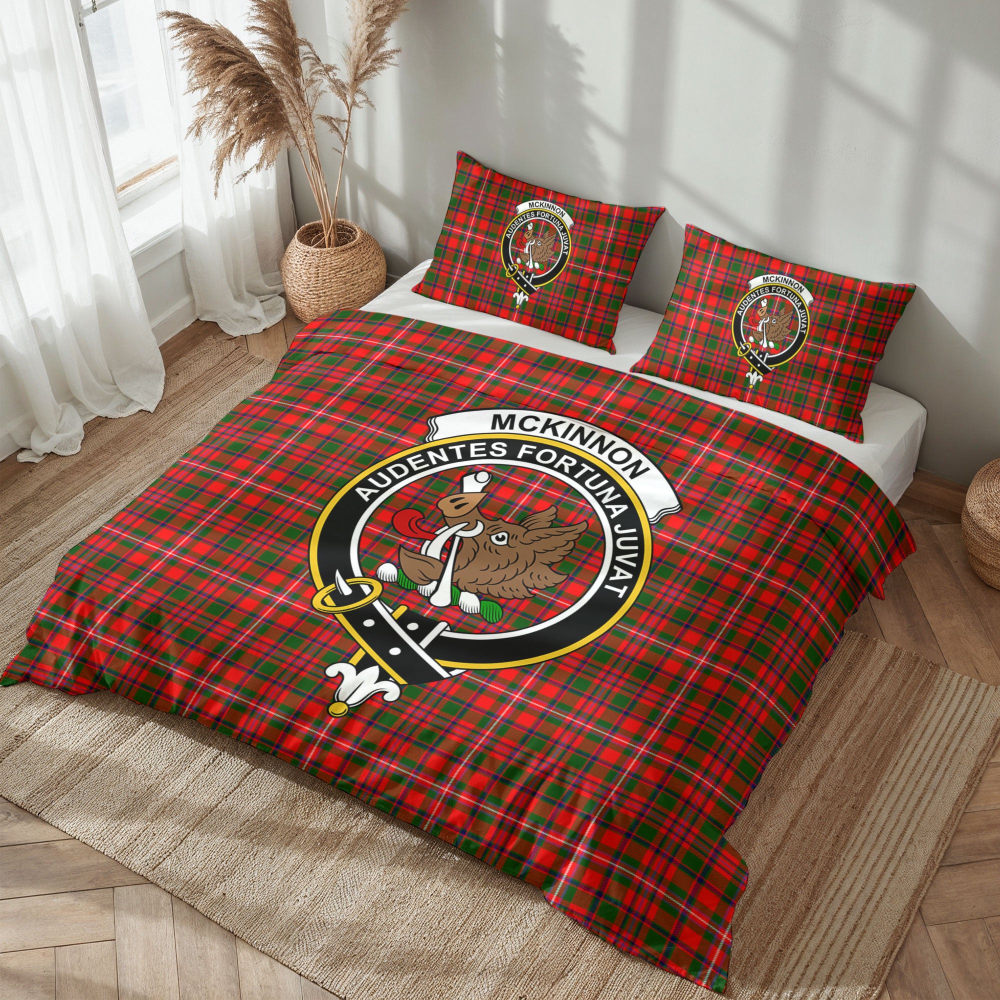 McKinnon Modern Tartan Crest Bedding Set