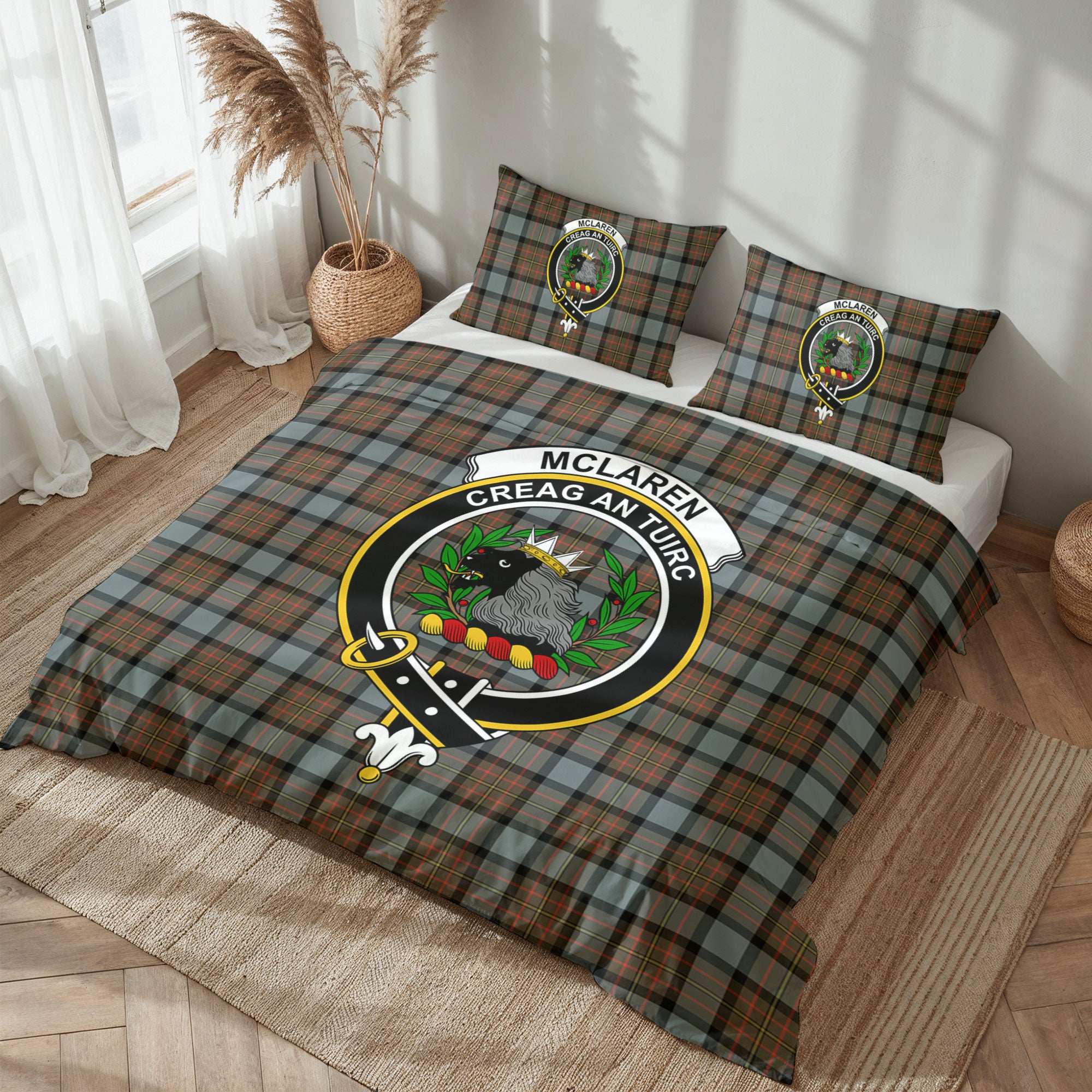 McLaren Weathered Tartan Crest Bedding Set
