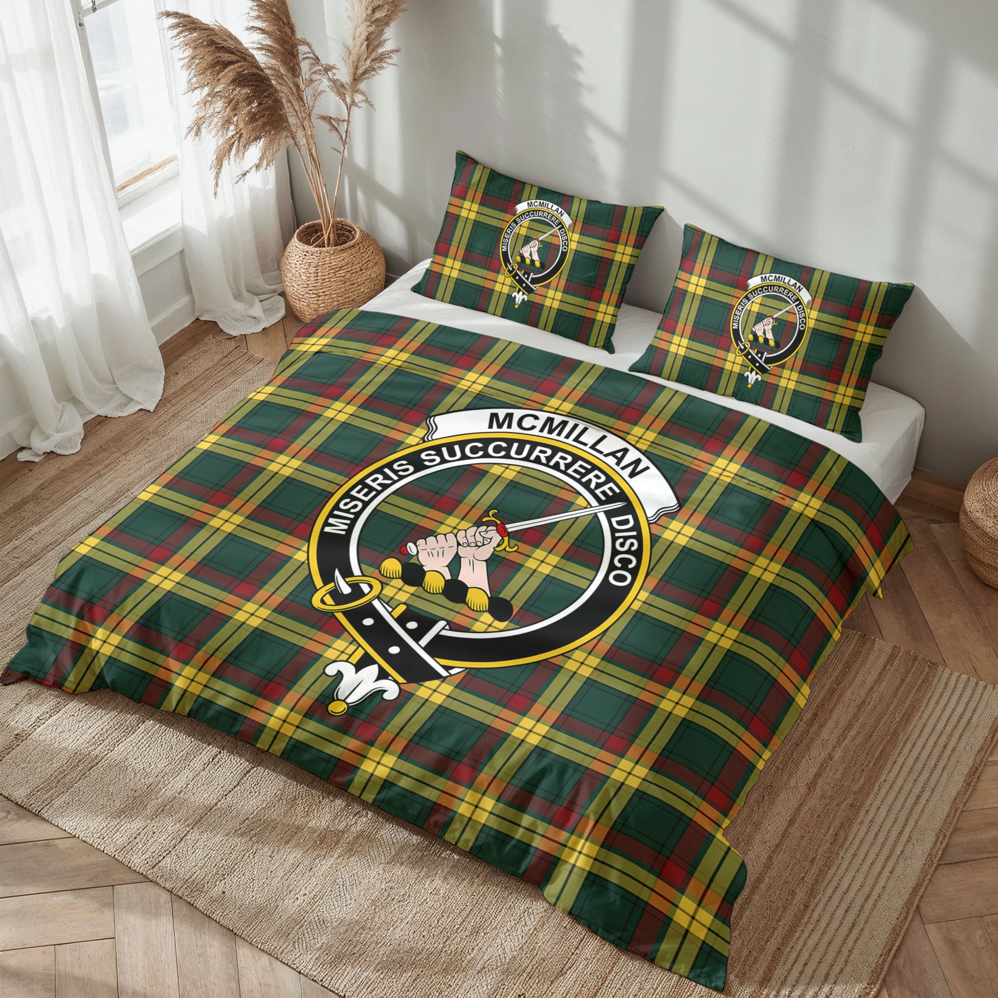 McMillan Old Modern Tartan Crest Bedding Set