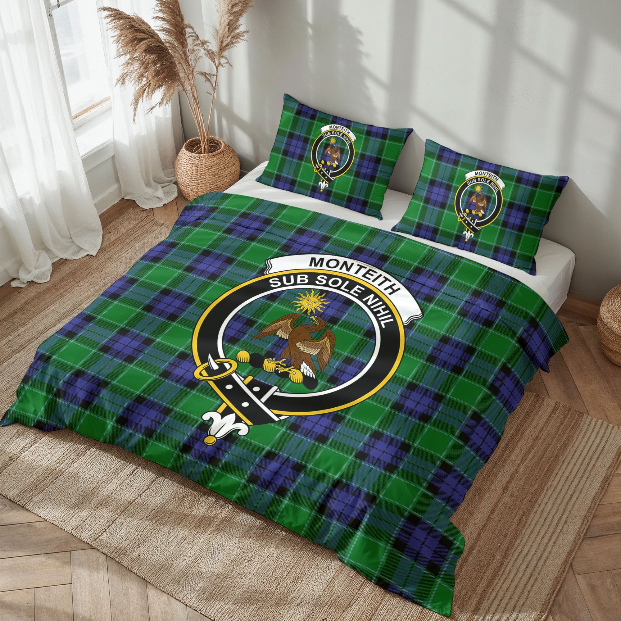 Monteith Tartan Crest Bedding Set