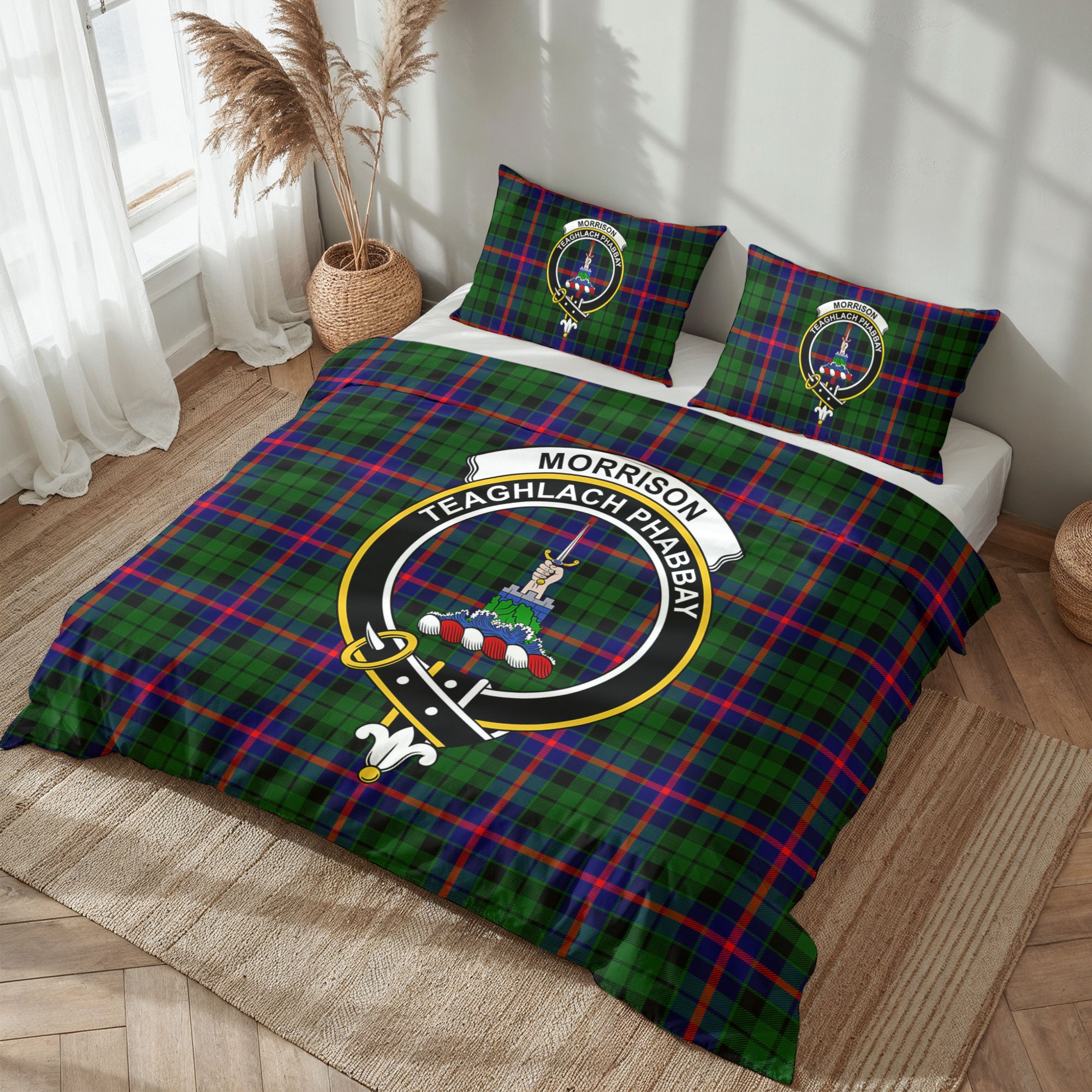Morrison Modern Tartan Crest Bedding Set