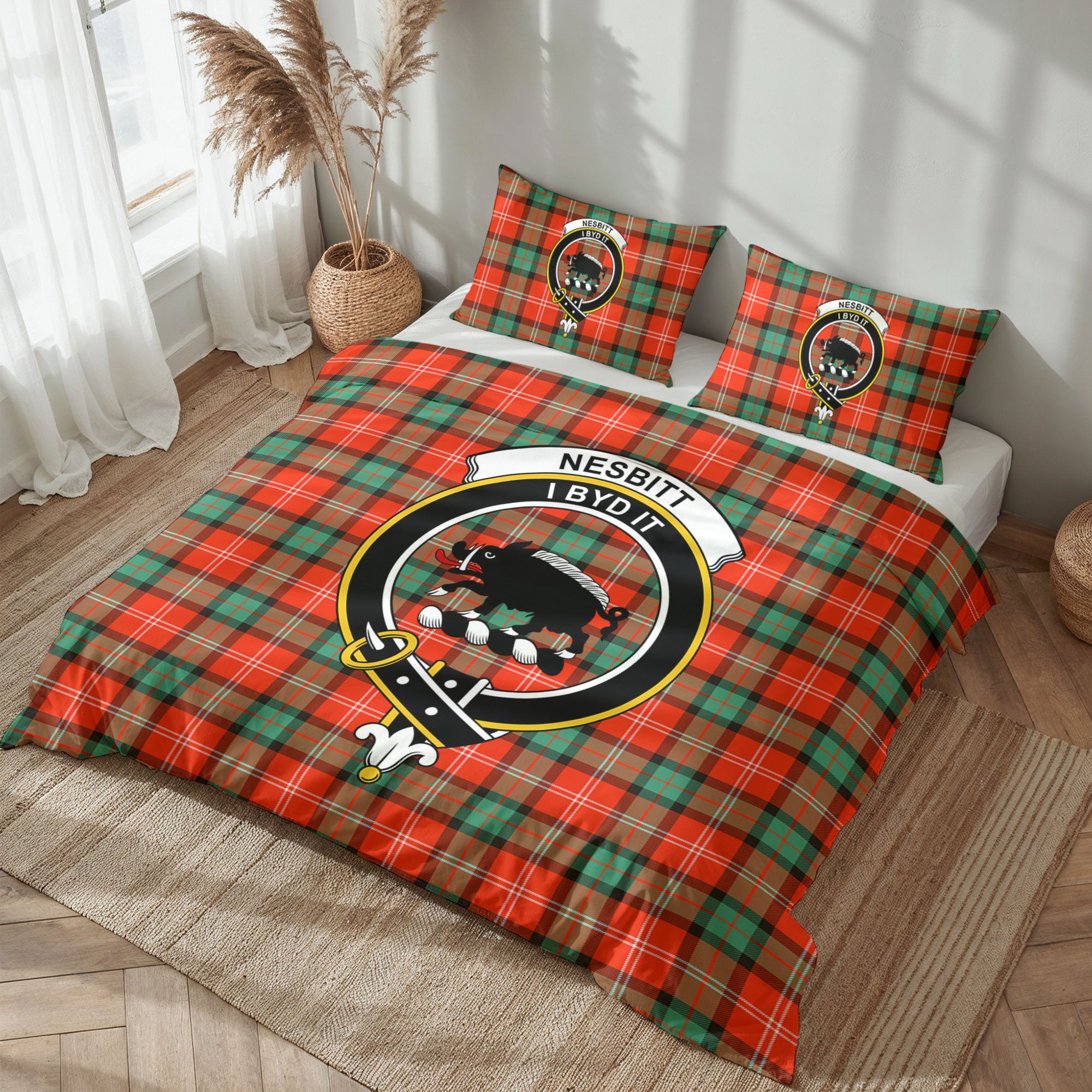 Nesbitt Ancient Tartan Crest Bedding Set