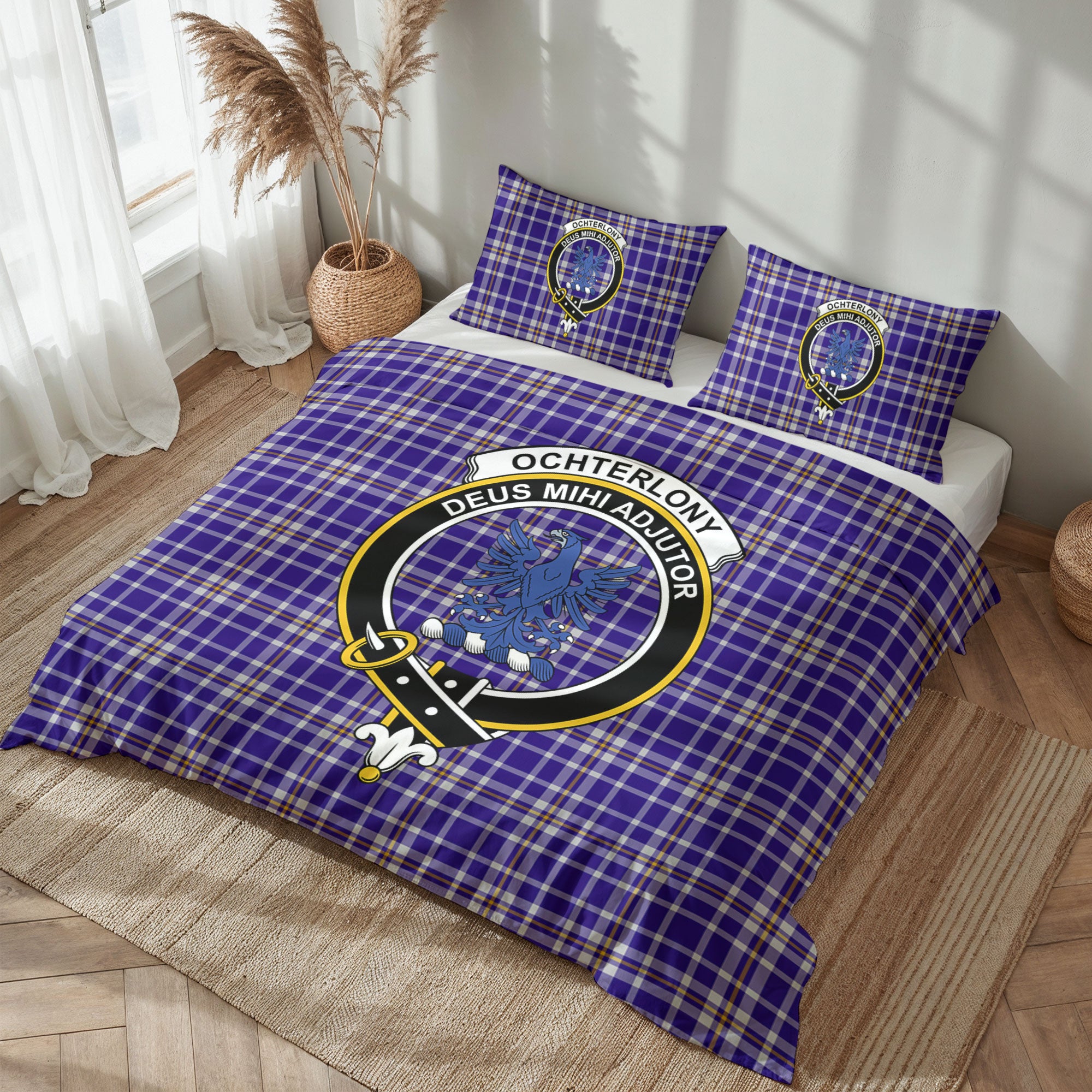 Ochterlony Tartan Crest Bedding Set