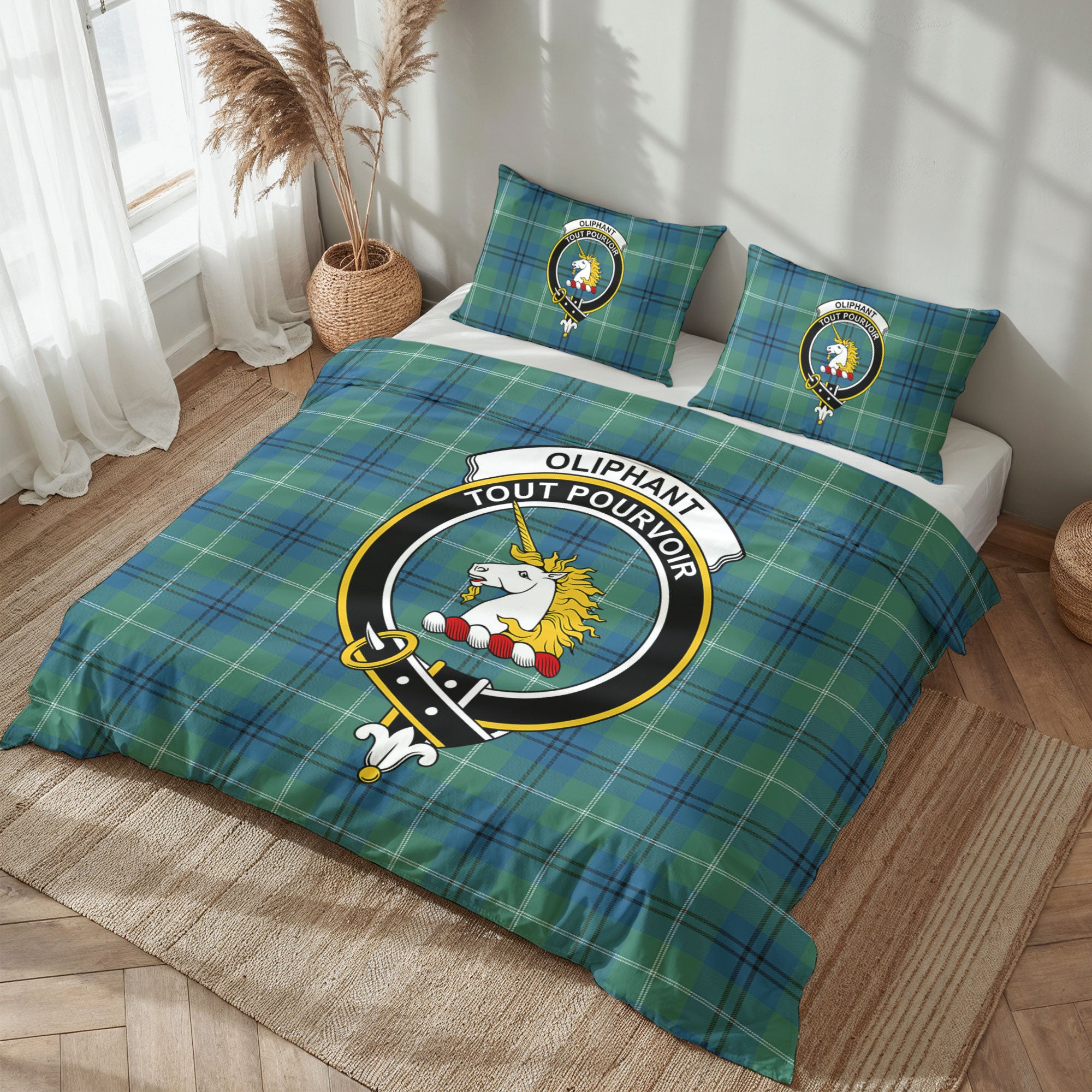 Oliphant Ancient Tartan Crest Bedding Set