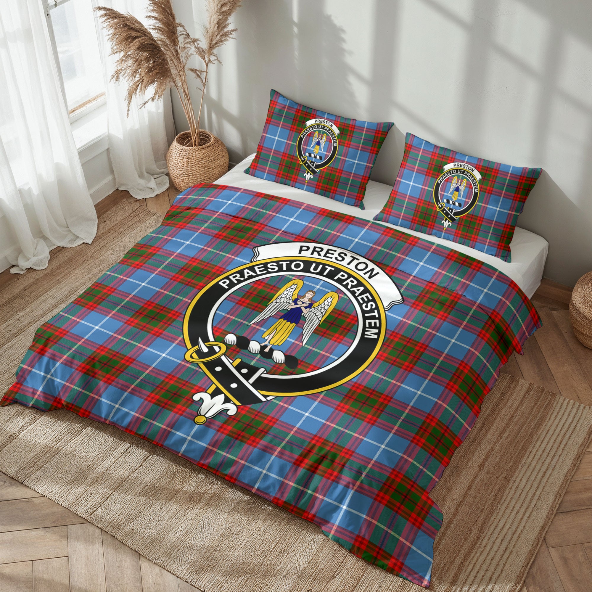 Preston Tartan Crest Bedding Set
