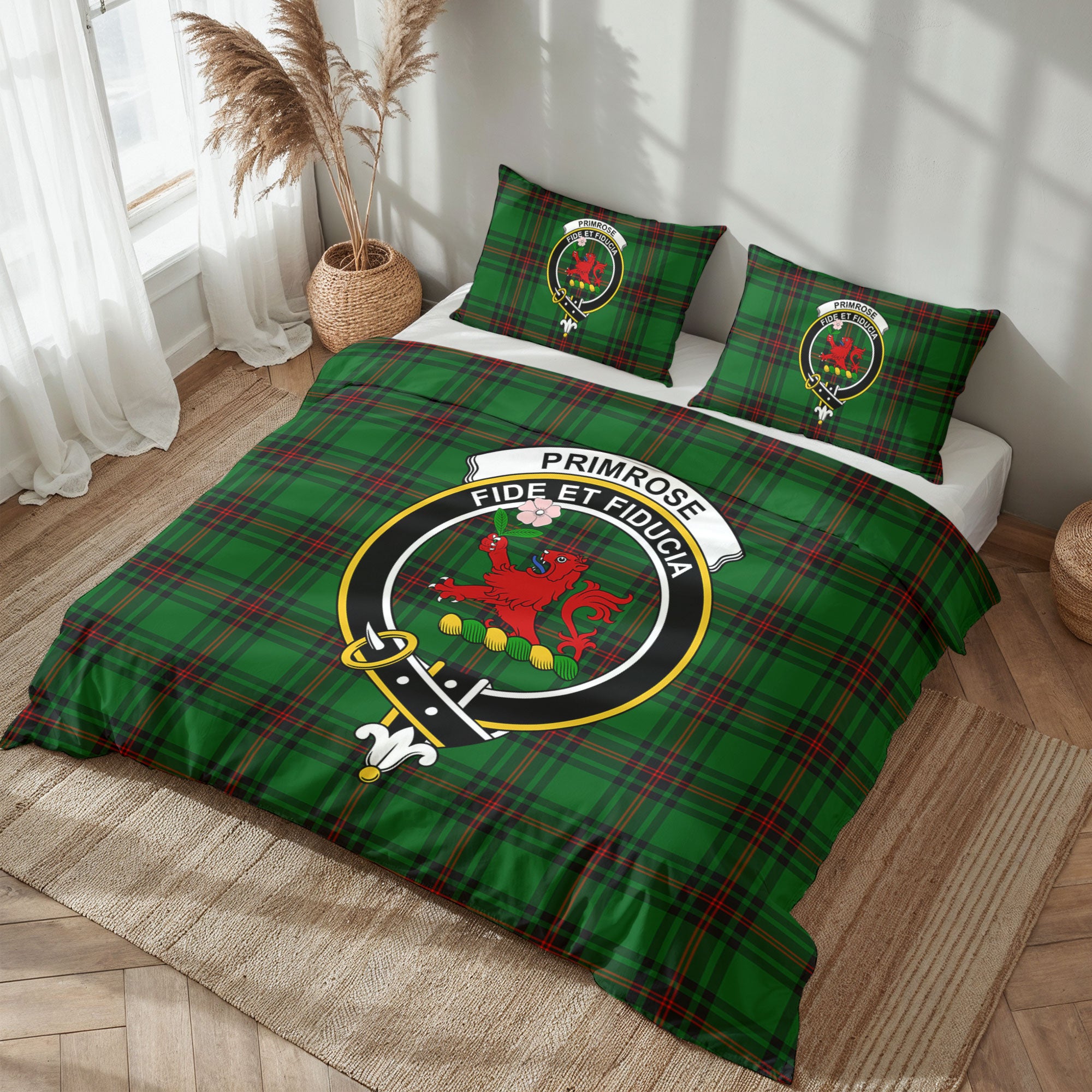 Primrose Tartan Crest Bedding Set