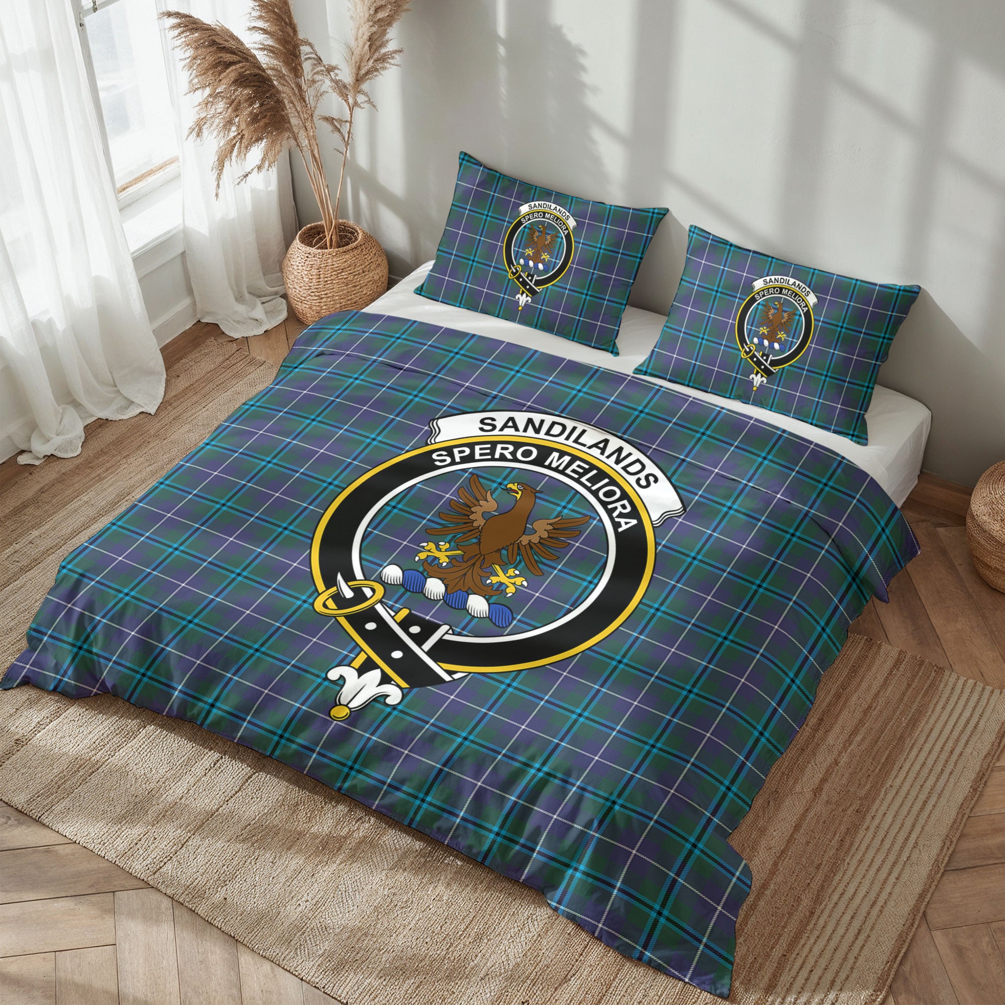Sandilands Tartan Crest Bedding Set