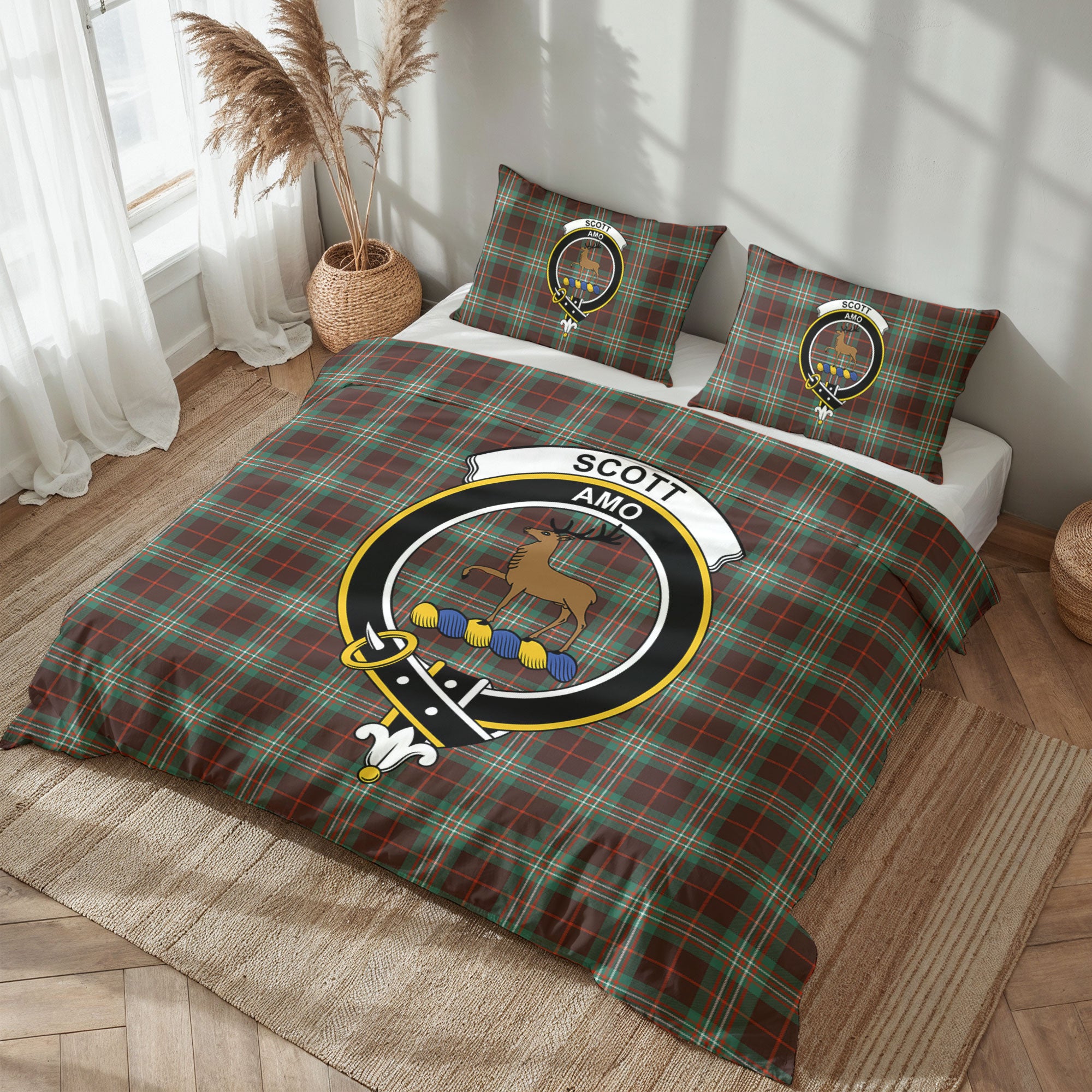Scott Brown Ancient Tartan Crest Bedding Set