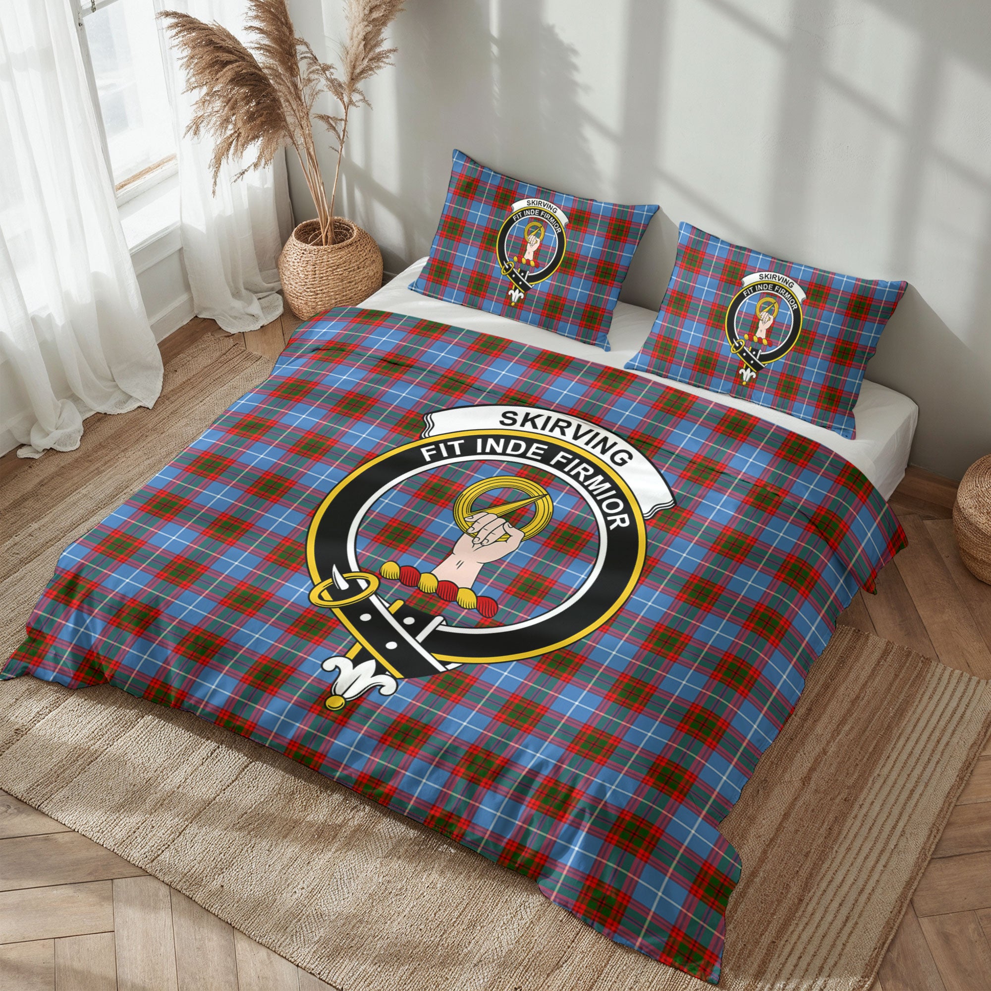 Skirving Tartan Crest Bedding Set