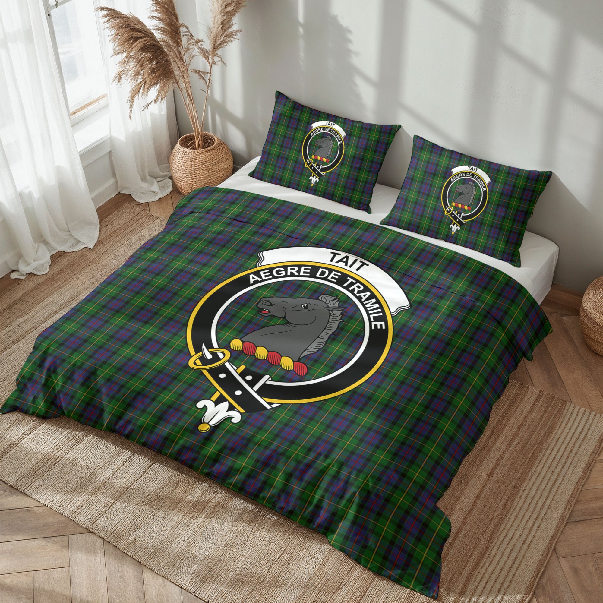 Tait Tartan Crest Bedding Set