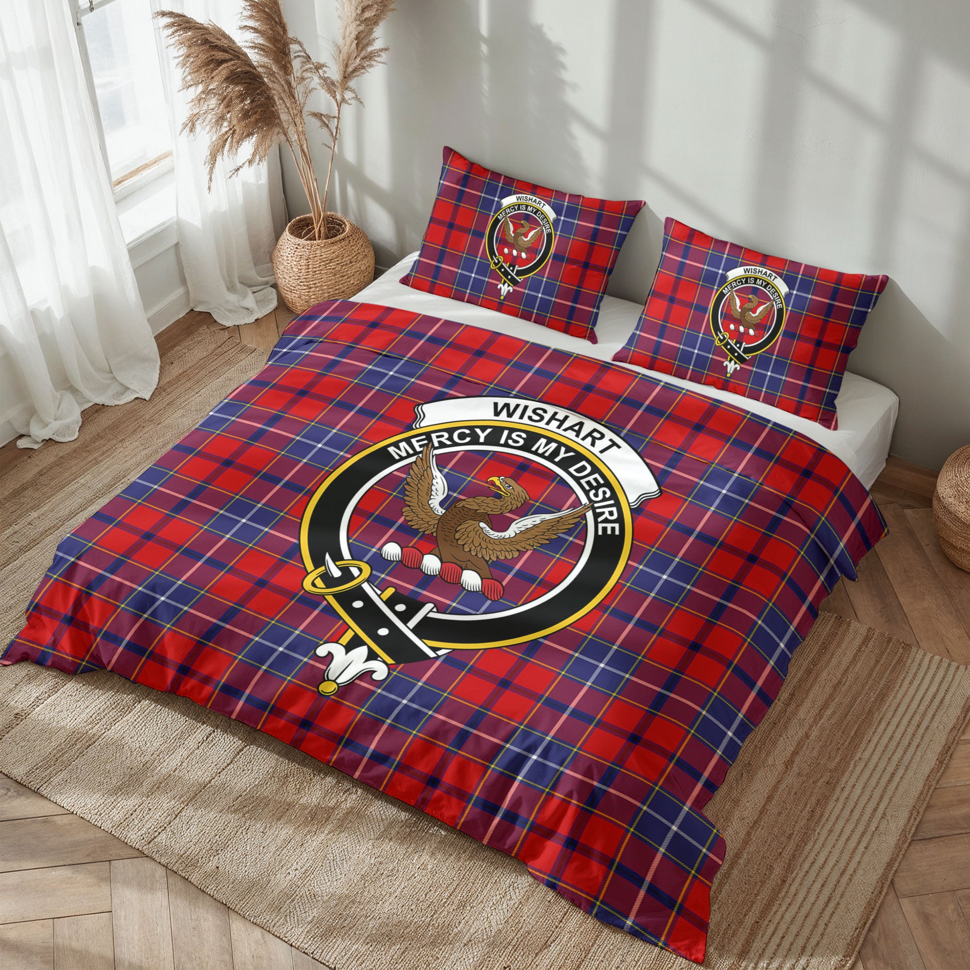 Wishart Dress Tartan Crest Bedding Set