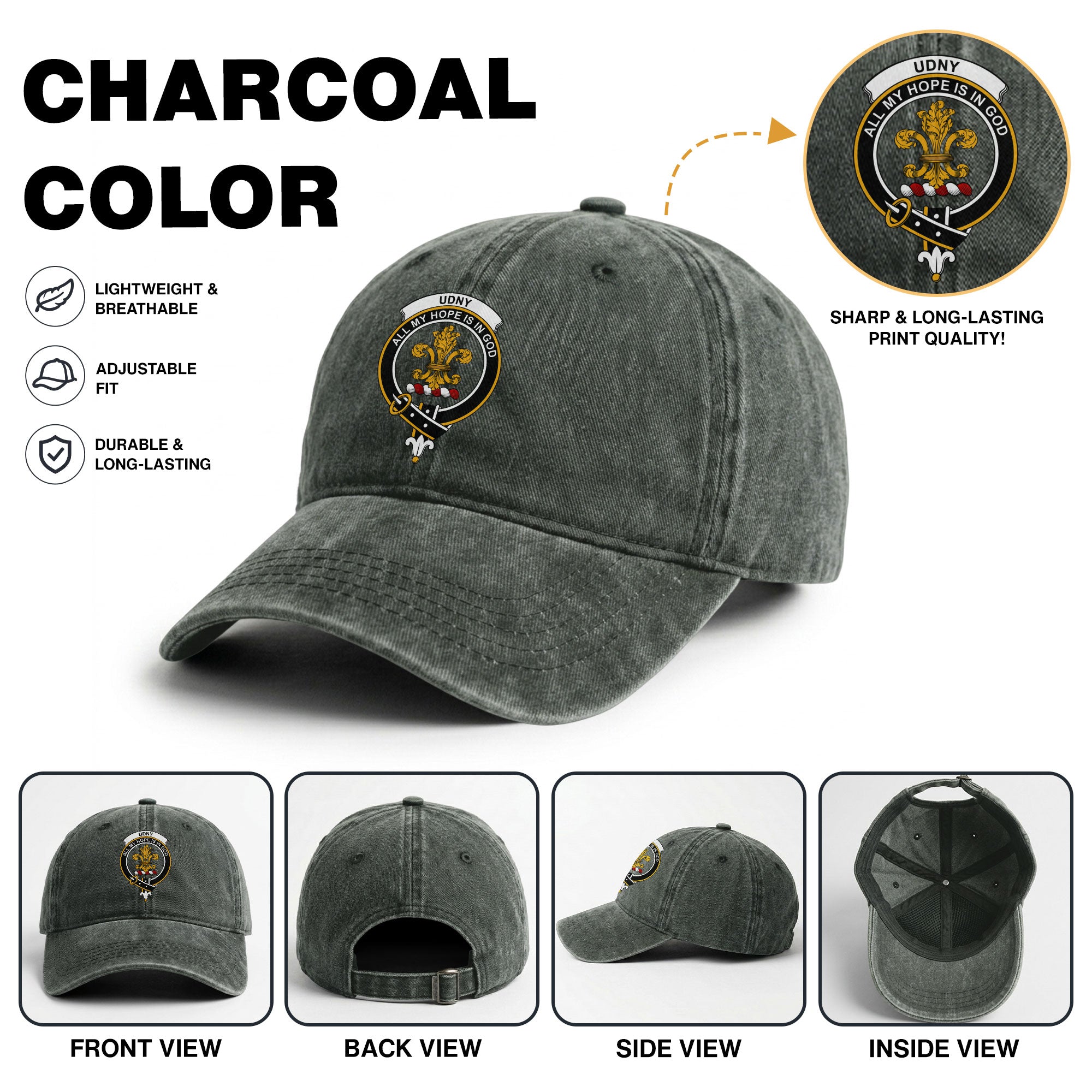 Udny Crest Washed Classic Cap